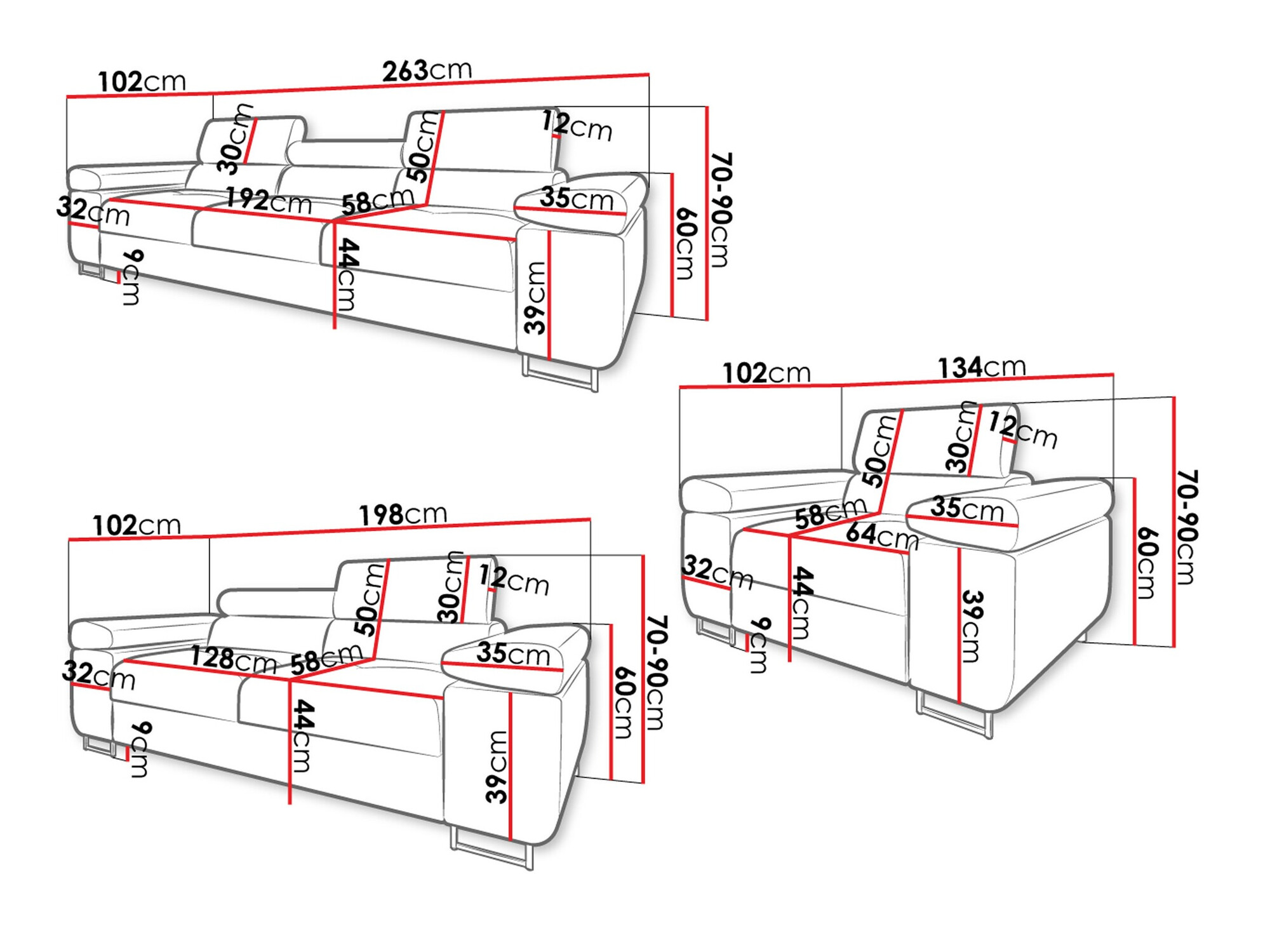 Комплект мягкой мебели Comfivo Eliferu 107 (Poso 47)