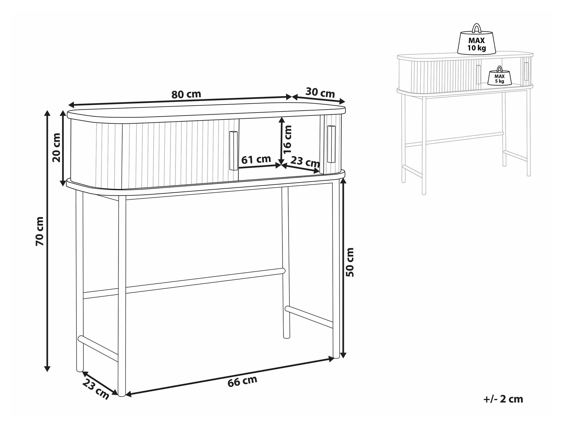 Konsole Fencalu 112 (Gaišs koks)