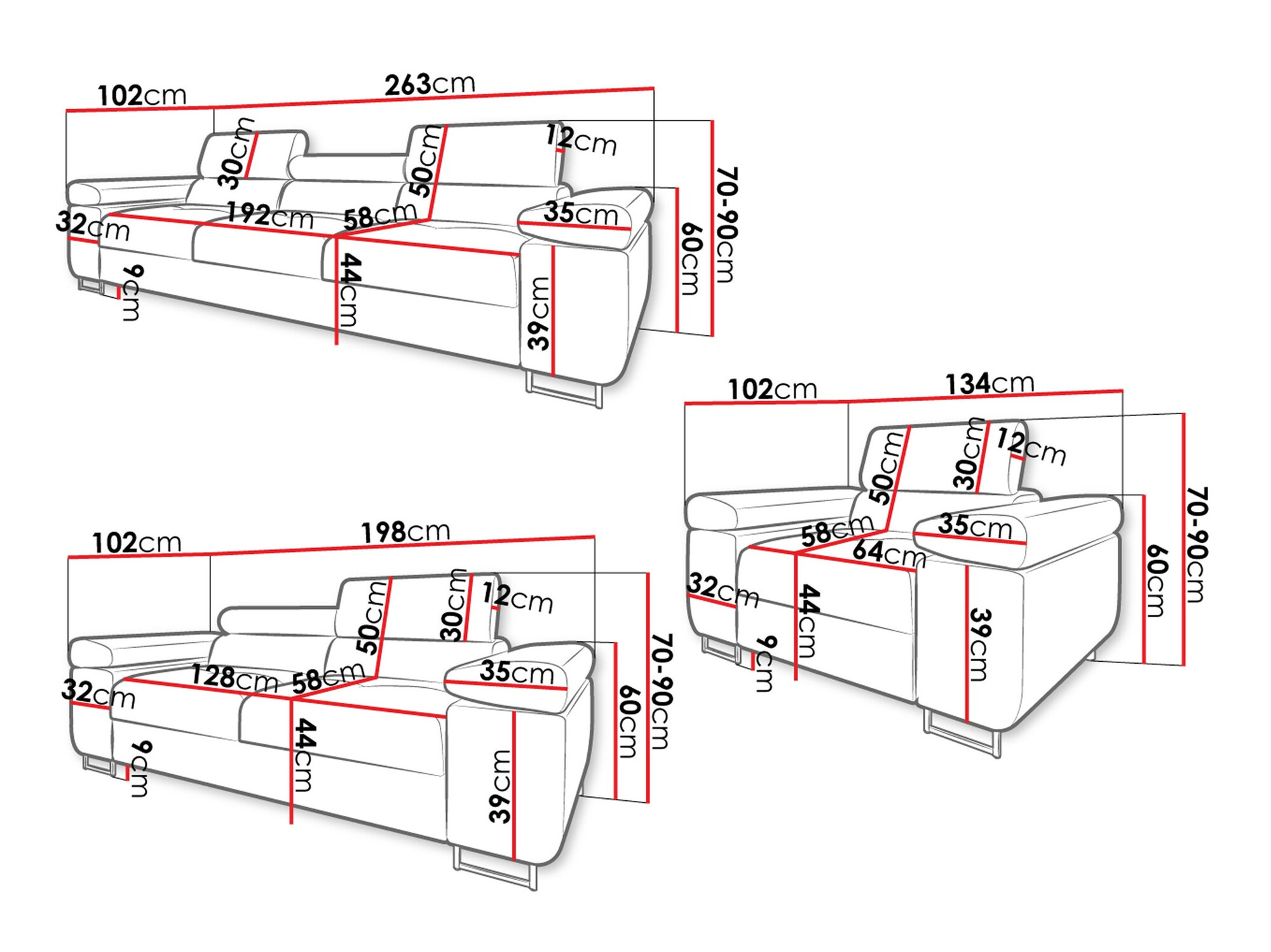 Mīksto mēbeļu komplekts Comfivo Eliferu 107 (Poso 14)