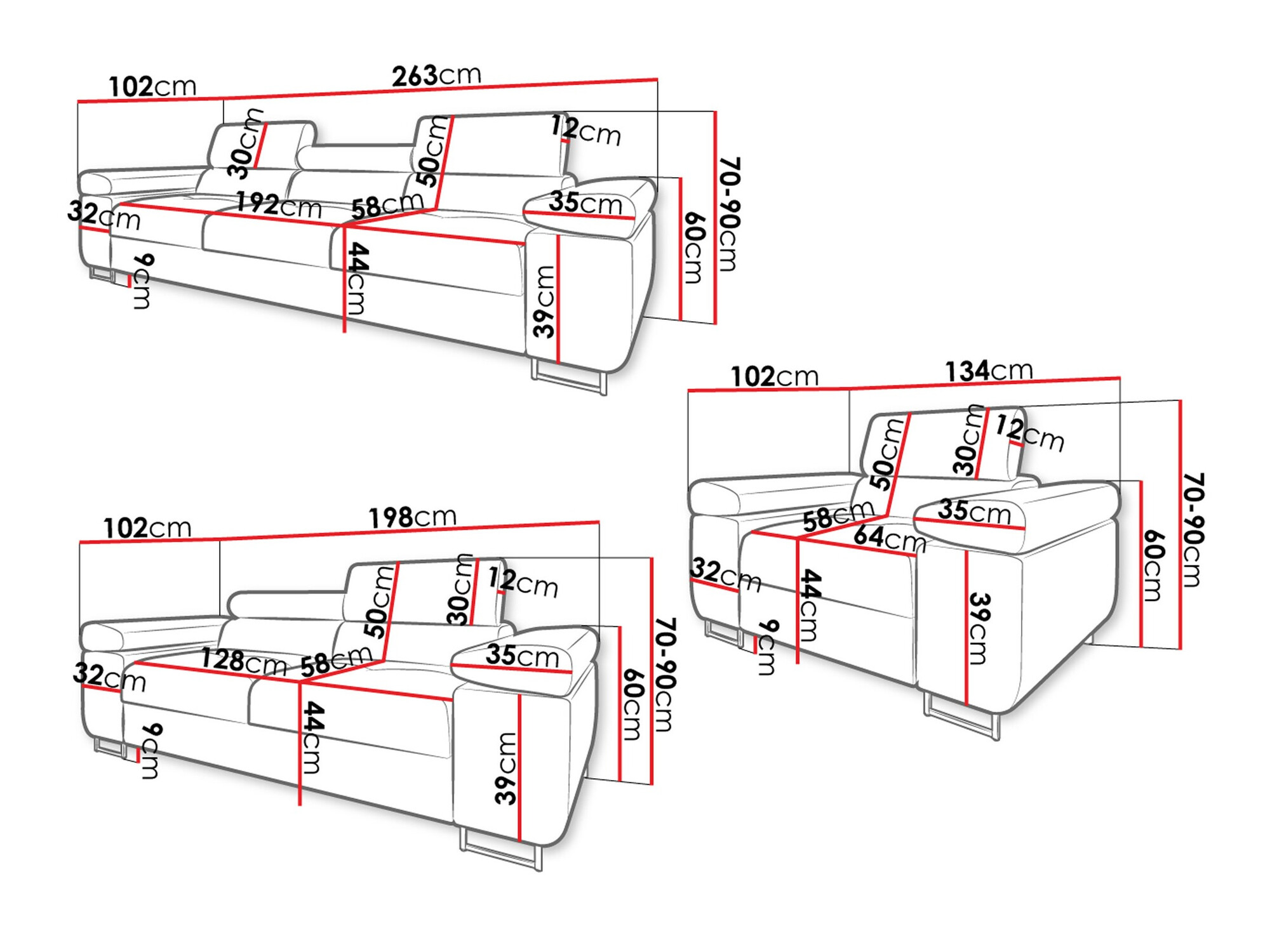 Mīksto mēbeļu komplekts Comfivo Vinetum (Manila 18)