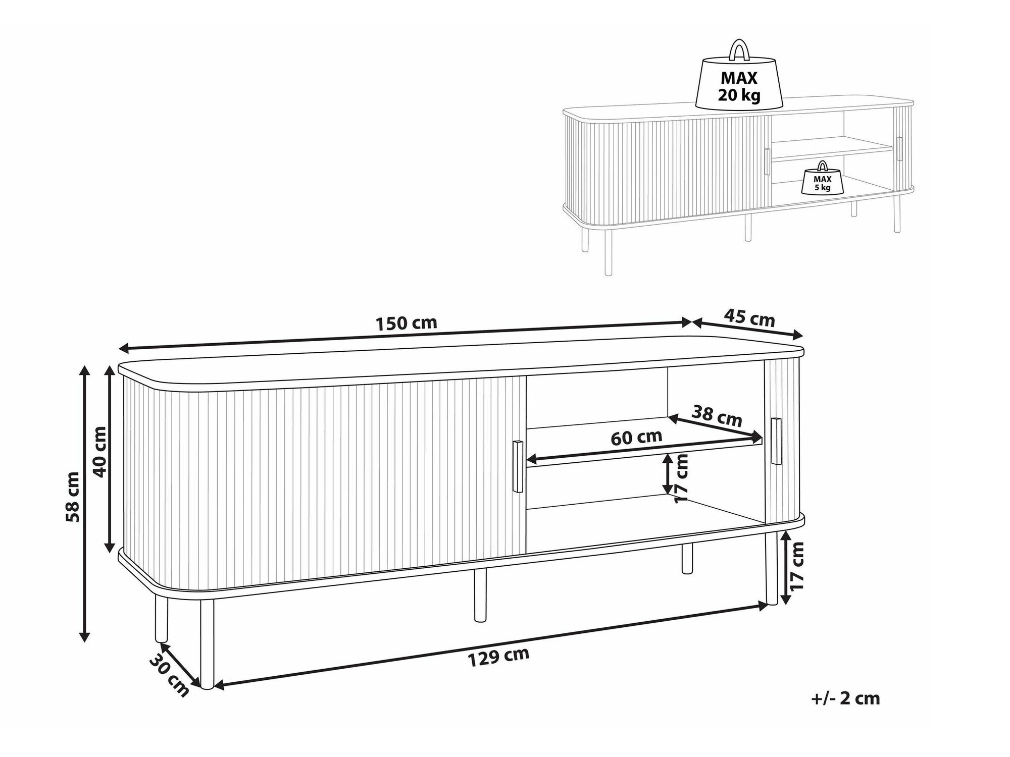 TV galds Fencalu 100