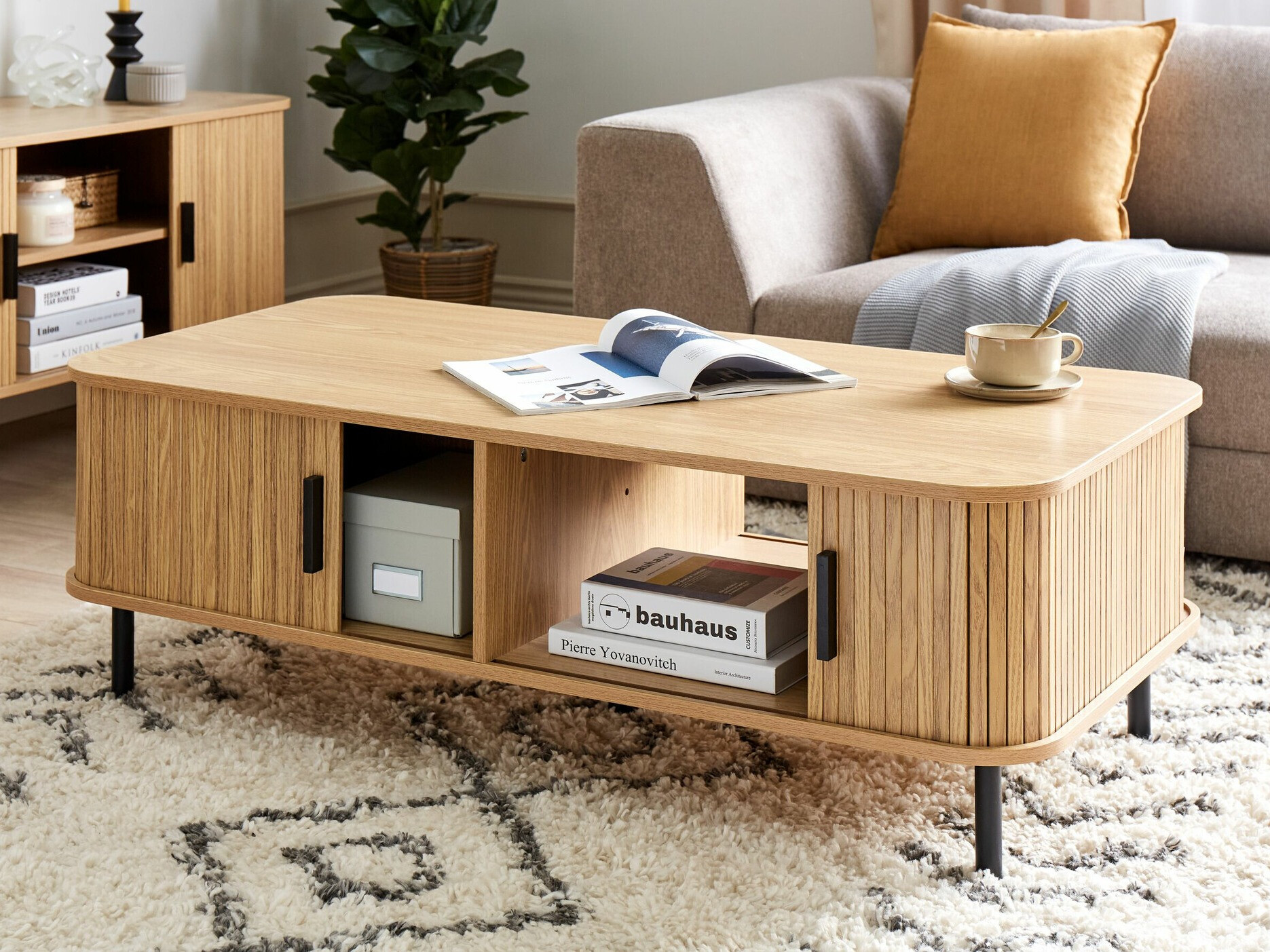 Žurnālu galdiņš Fencalu 107 (Gaišs koks)