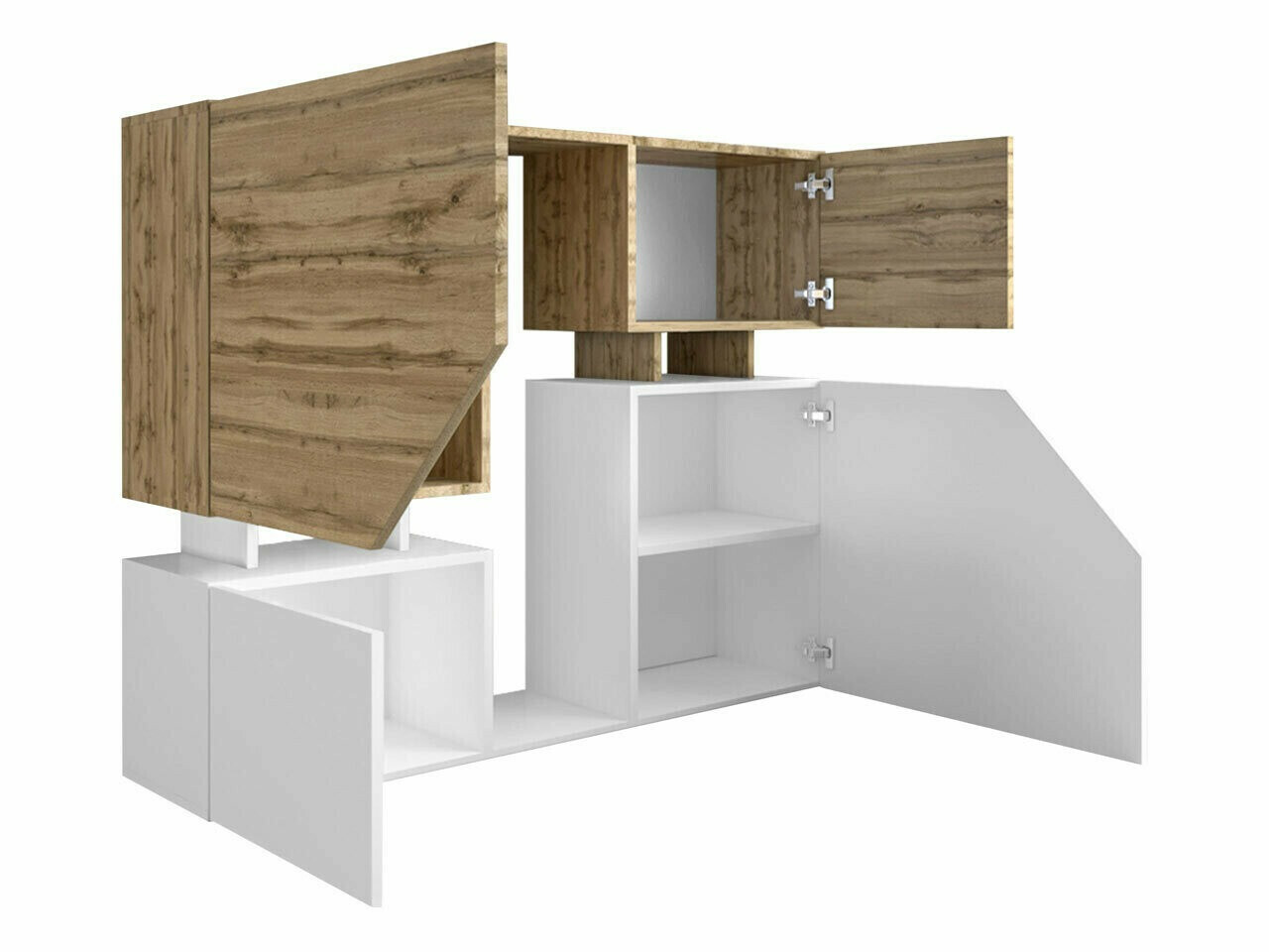 Skapis Comfivo Daldune 101 (Votan ozols + Balts)