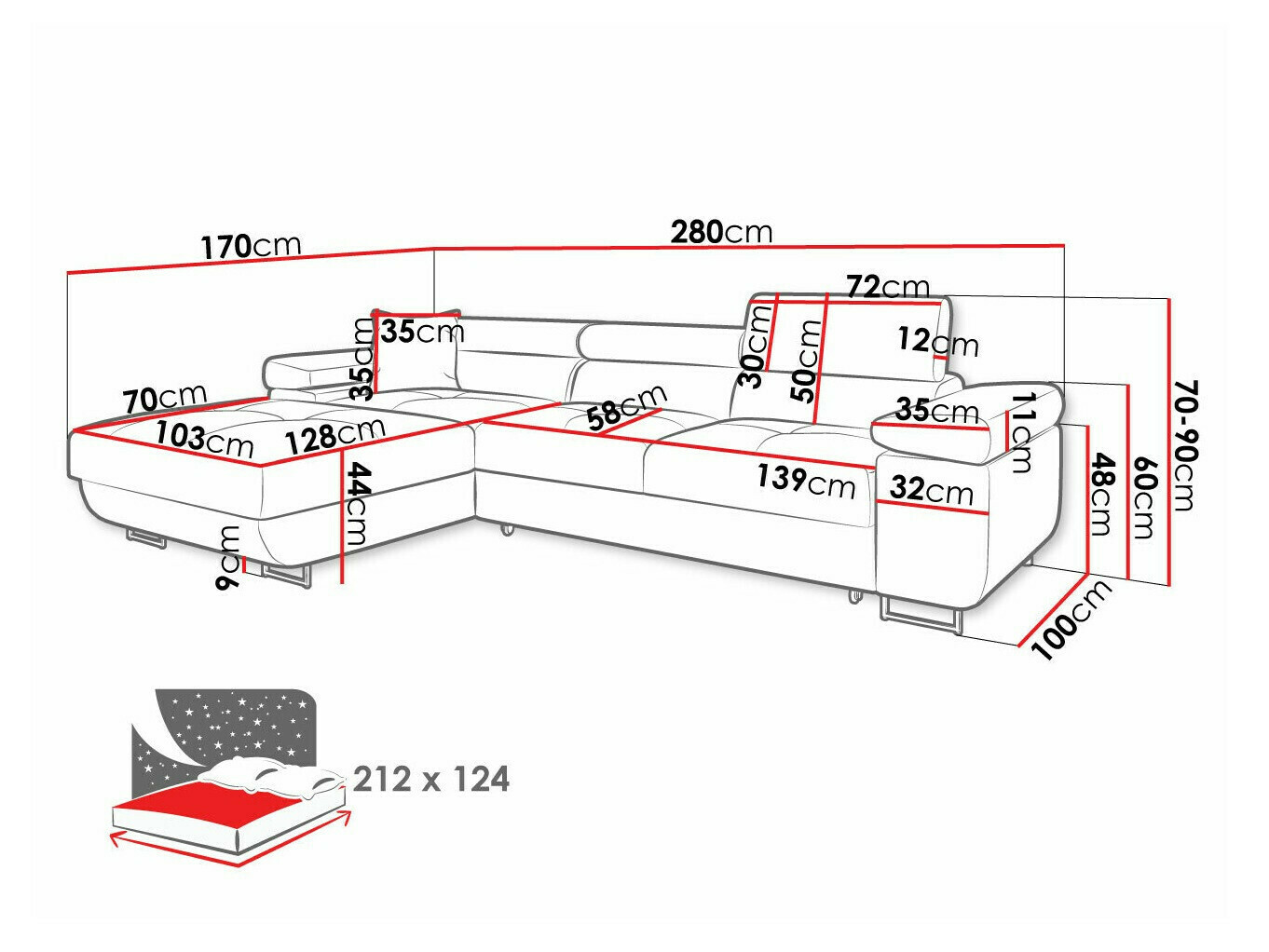 Угловой диван Comfivo Eliferu 102 (Manila 26)
