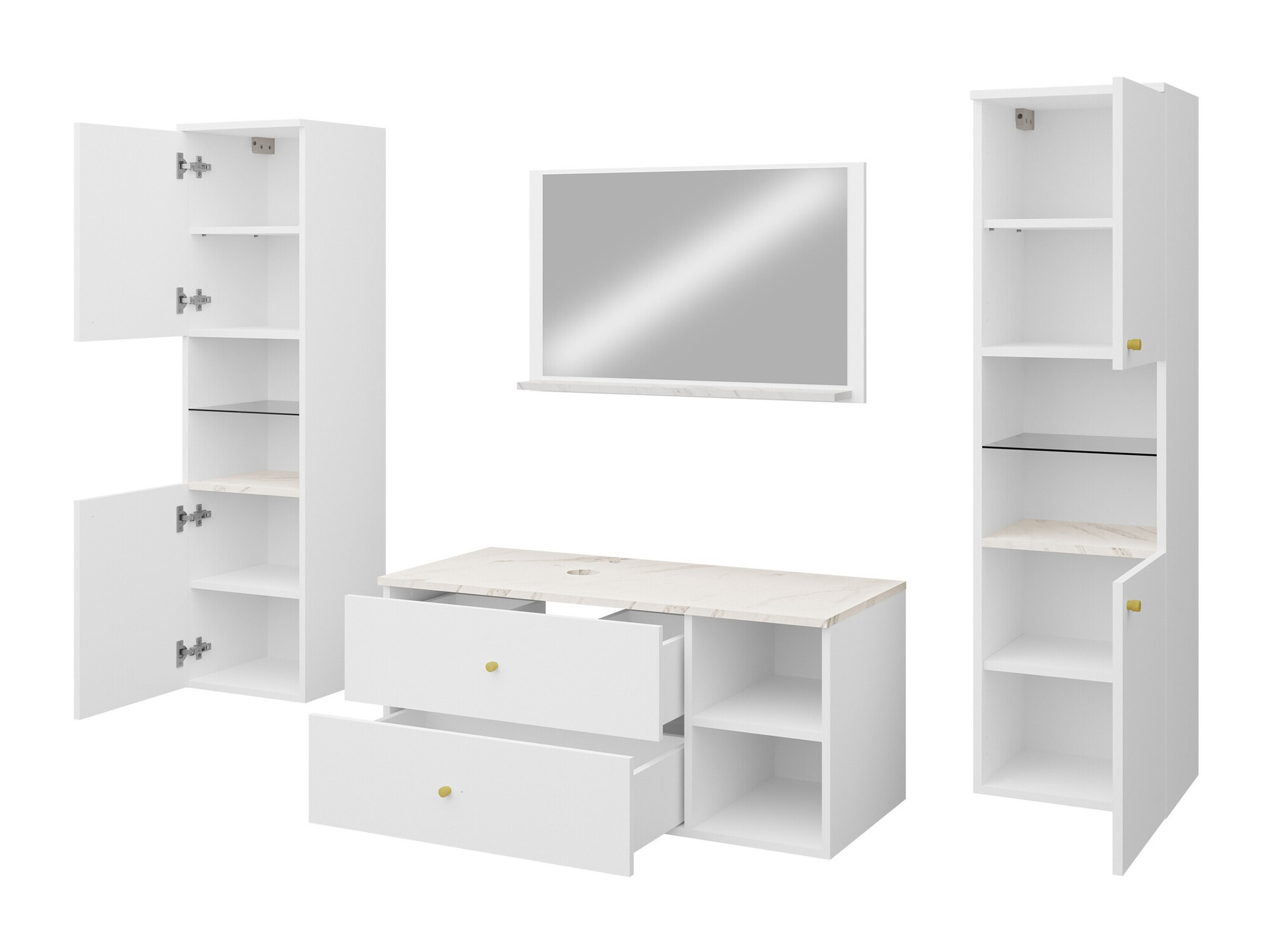 Набор для ванной комнаты Ophruvi 102 (Чёрный)