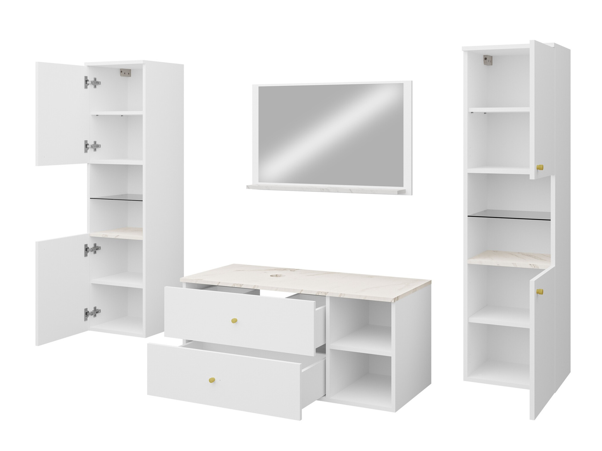 Vannas komplekts Ophruvi 102 (Balts)