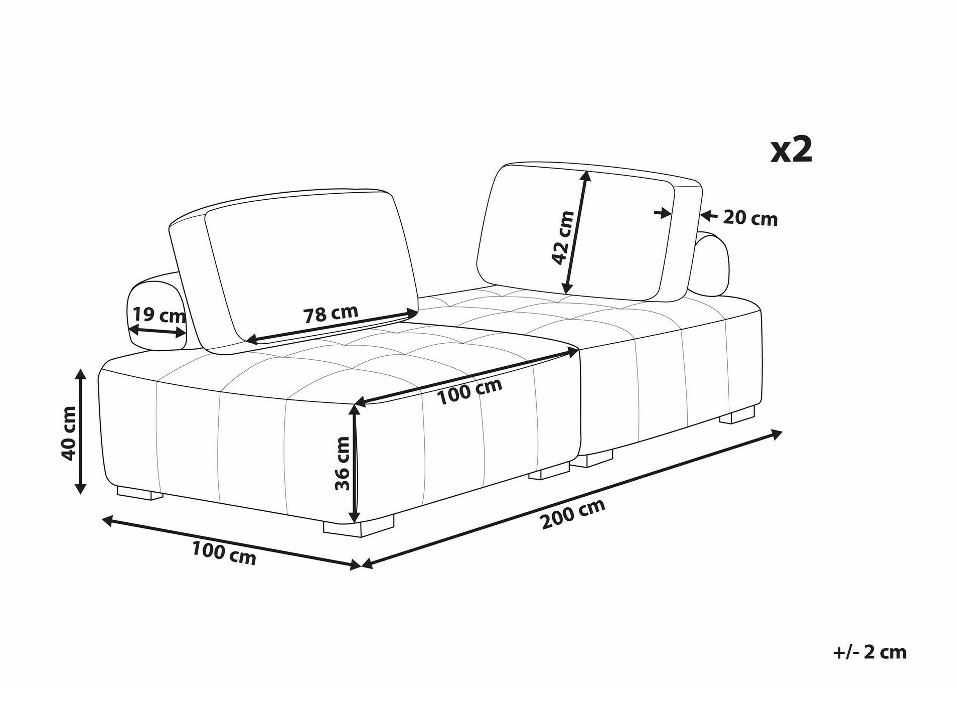 Mīksto mēbeļu komplekts Berwyn 1808 (Bēšs)