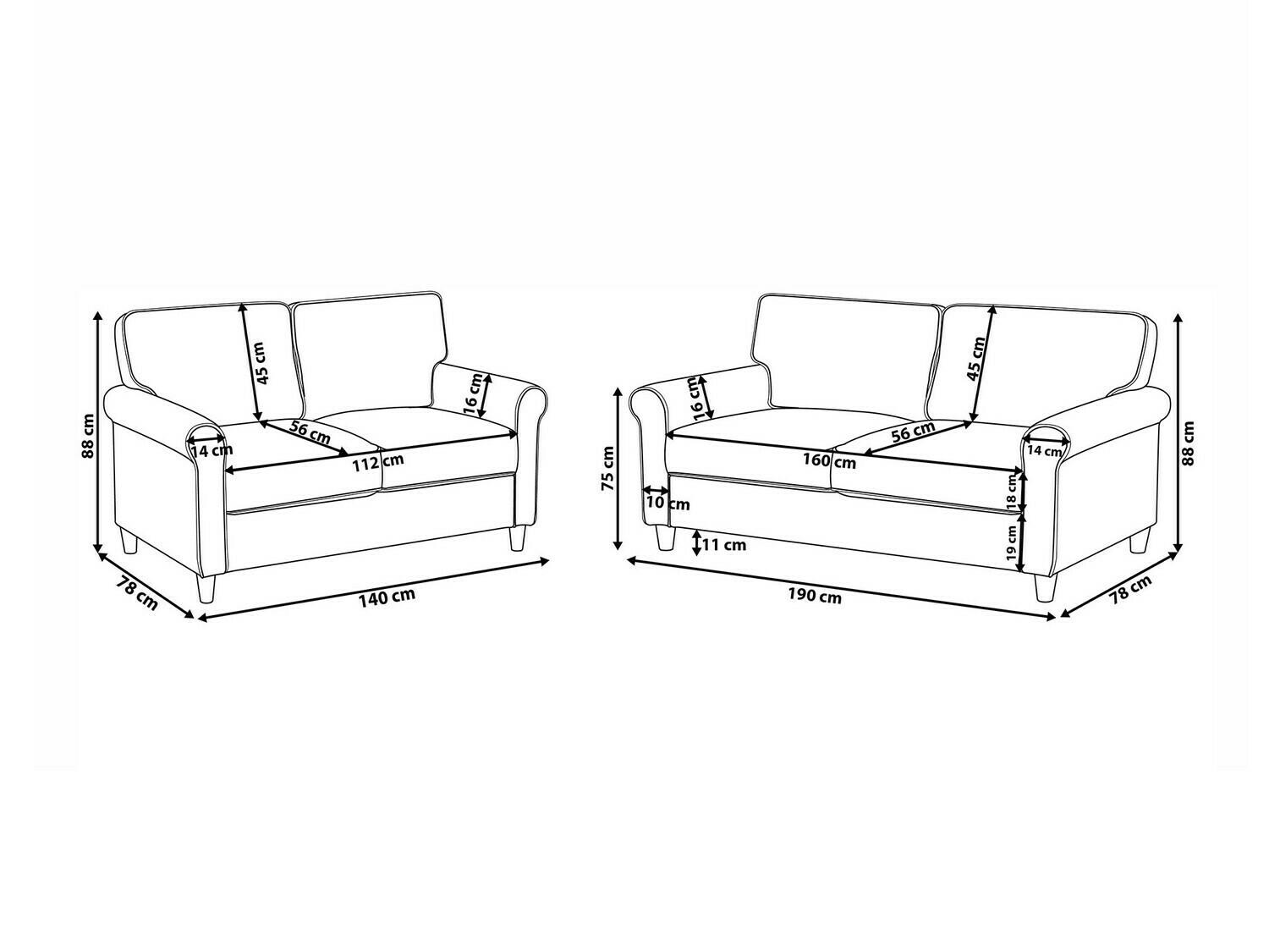 Mīksto mēbeļu komplekts Berwyn 676 (Brūns)