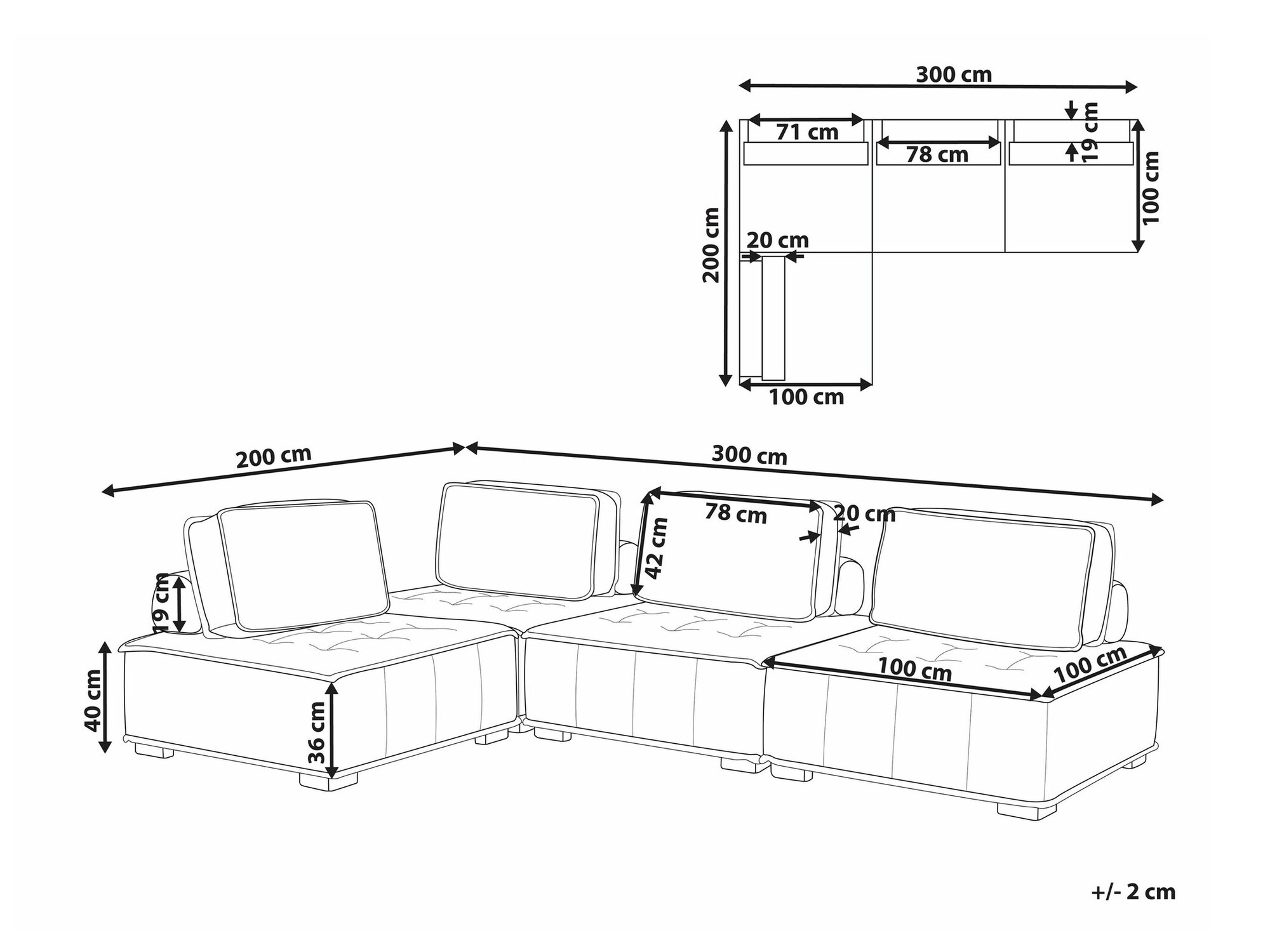 Moduļu stūra dīvāns Berwyn 1807 (Tumši rozā)