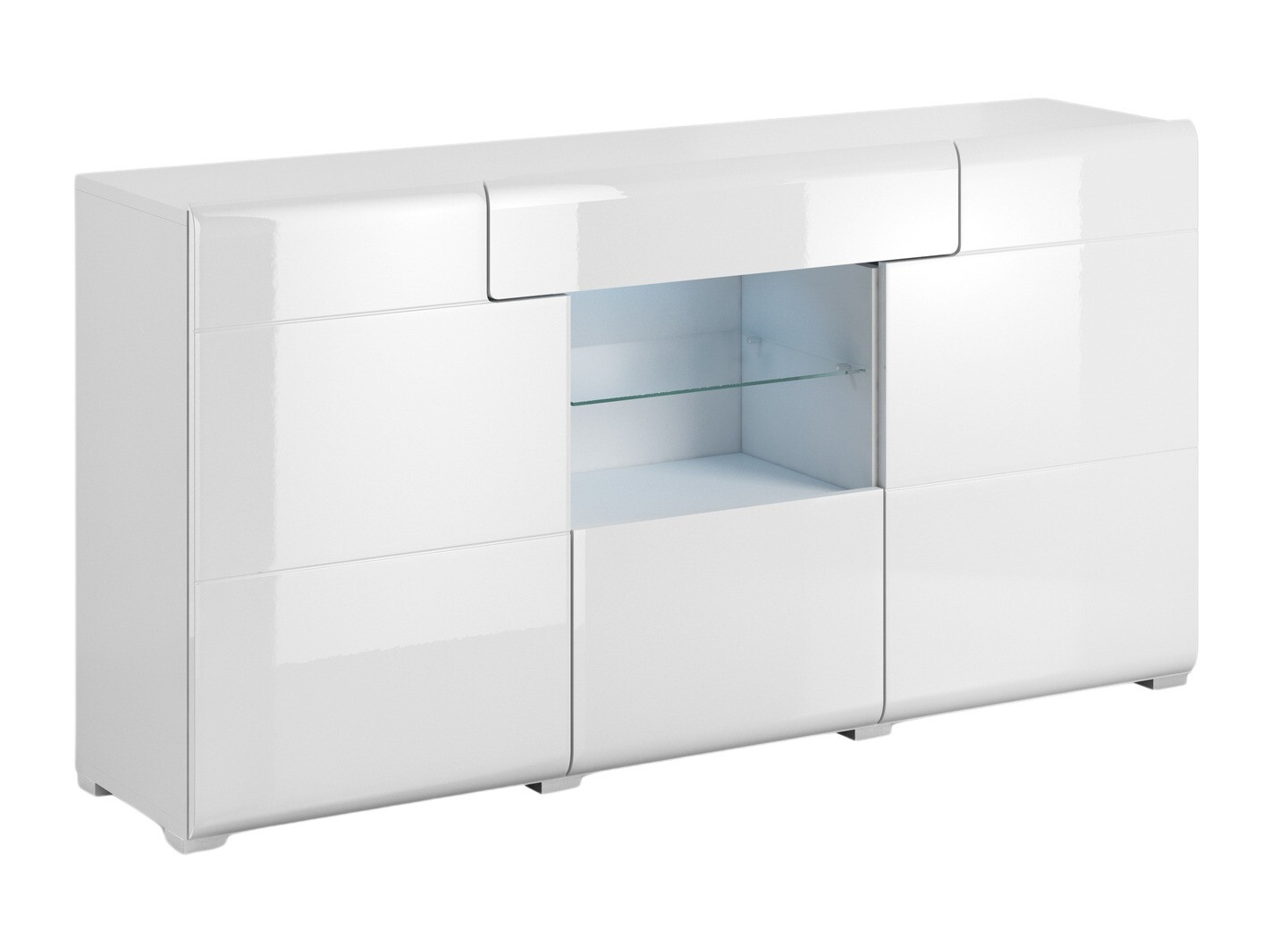 Kомод Torsone 108 (Белый + Глянцевый белый)