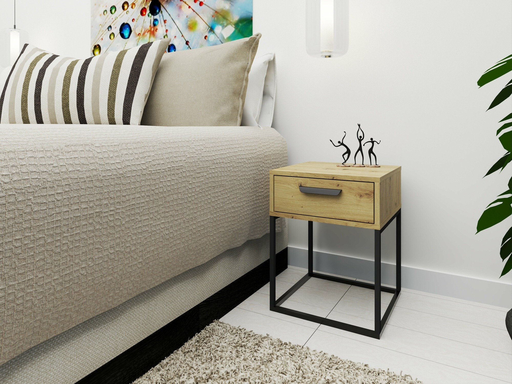 Прикроватная тумбочка Bristol 191 (Artisan дуб)