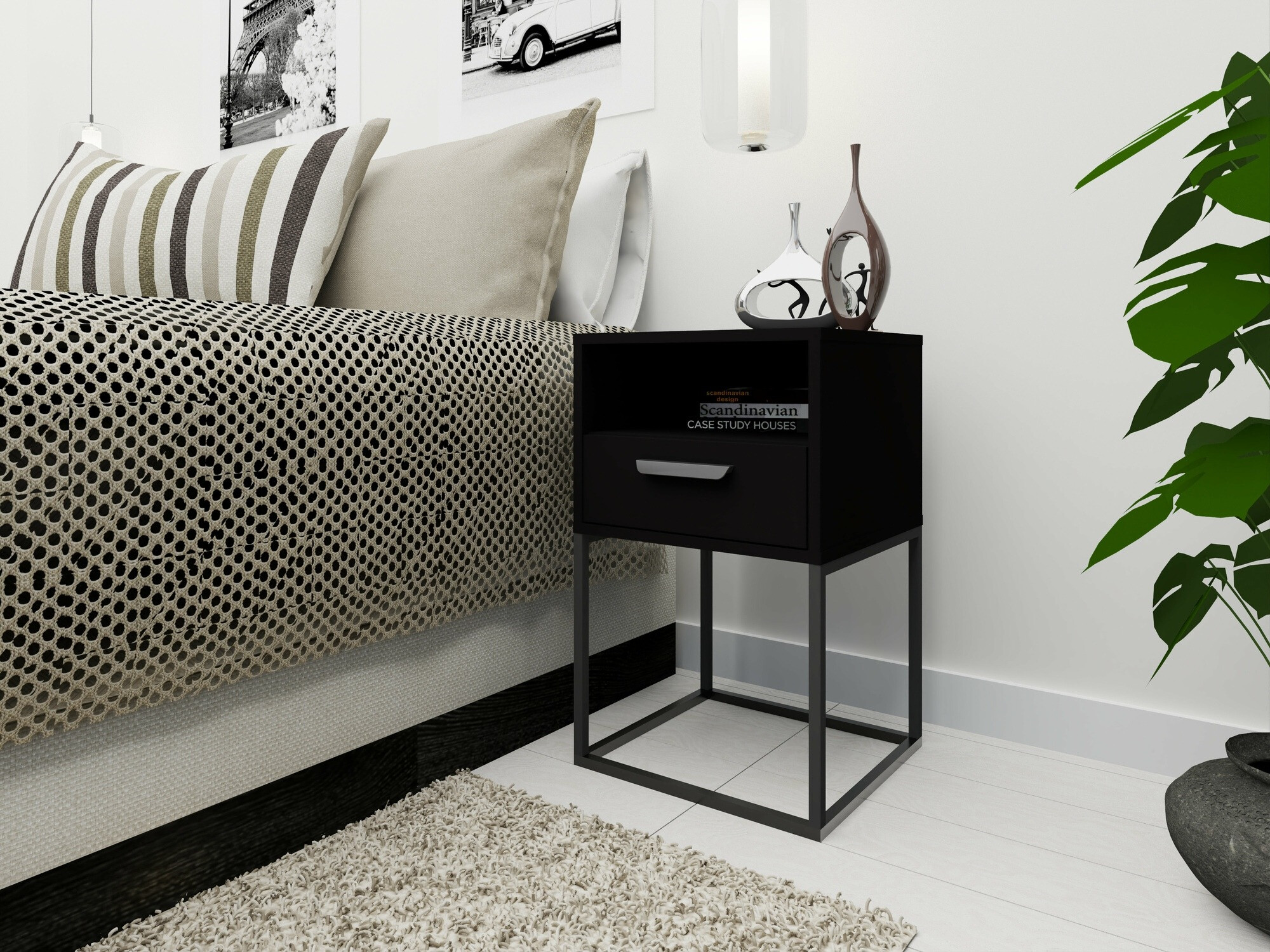 Прикроватная тумбочка Bristol 193 (Чёрный)