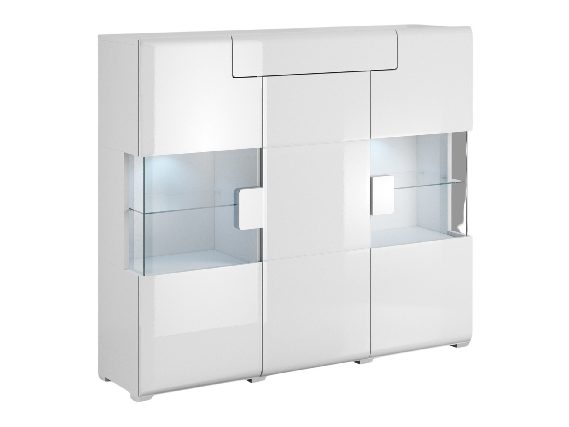 Шкафчик Torsone 100 (Белый + Глянцевый белый)
