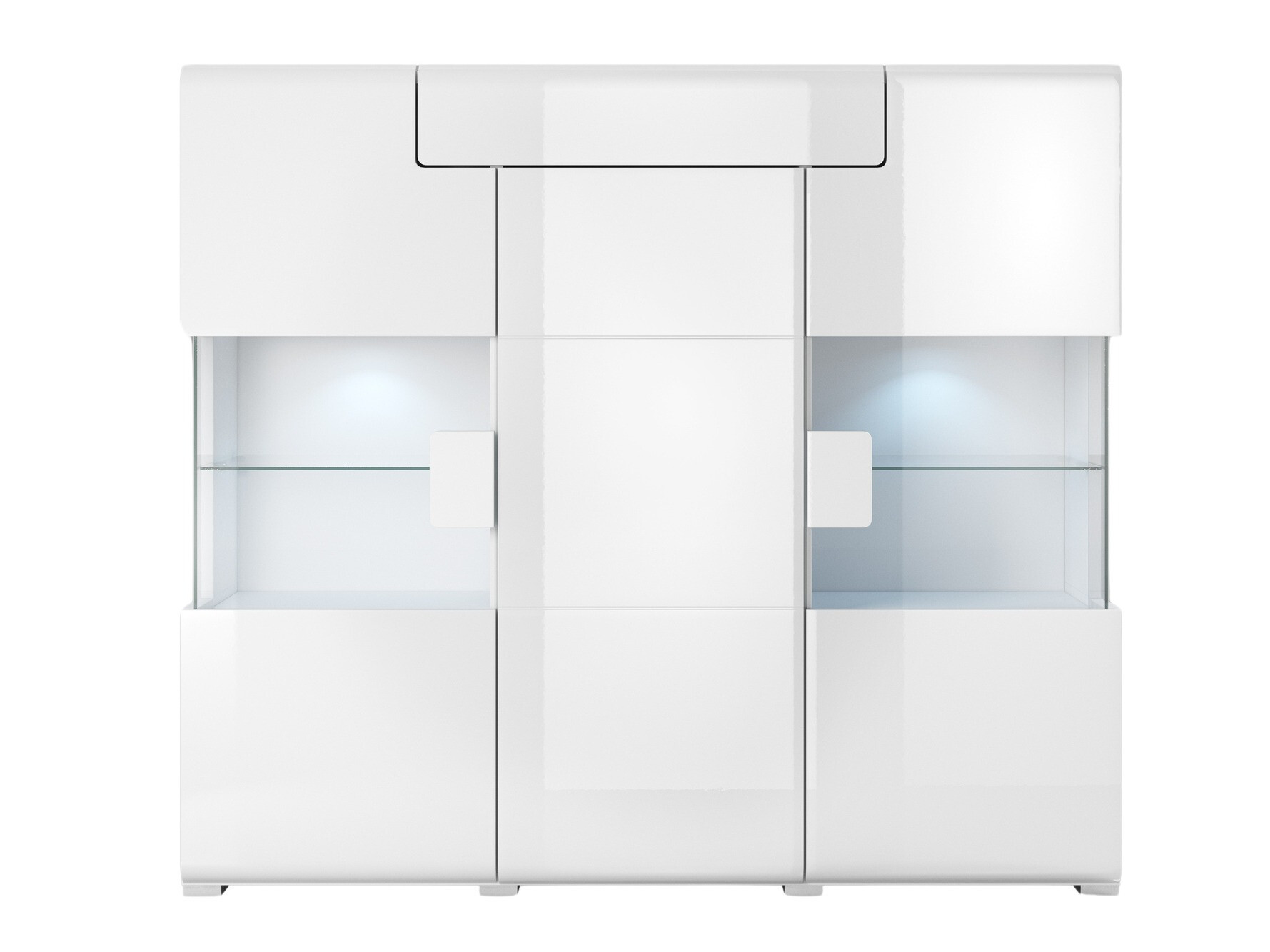 Skapis Torsone 100 (Balts + Glancēts balts)