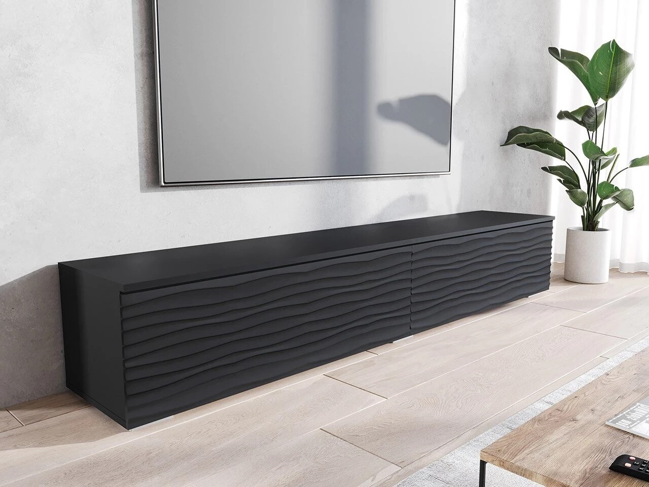 TV galds Sarasota 164 (Grafīts + Melns)