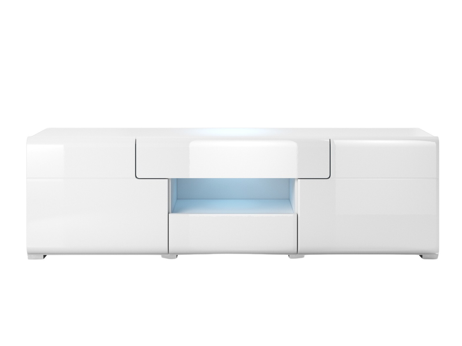 TV galds Torsone 101 (Balts + Glancēts balts)