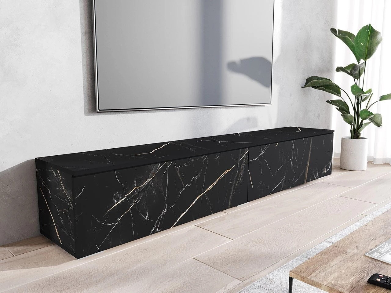 ТВ тумба Sarasota 121 (Черный мрамор)