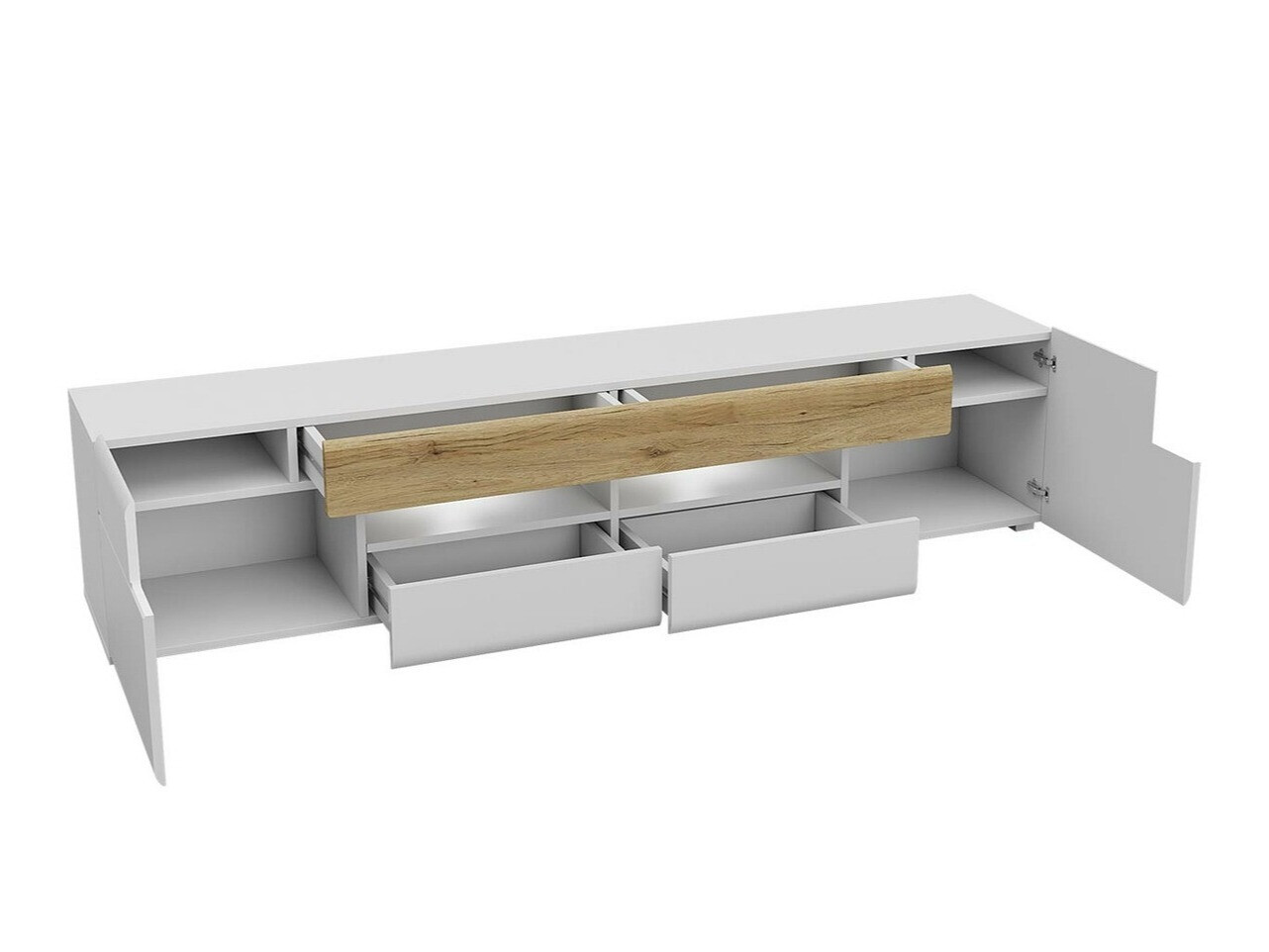 ТВ тумба Torsone 113 (Антрацит + Gloss антрацит + Внук дуб)