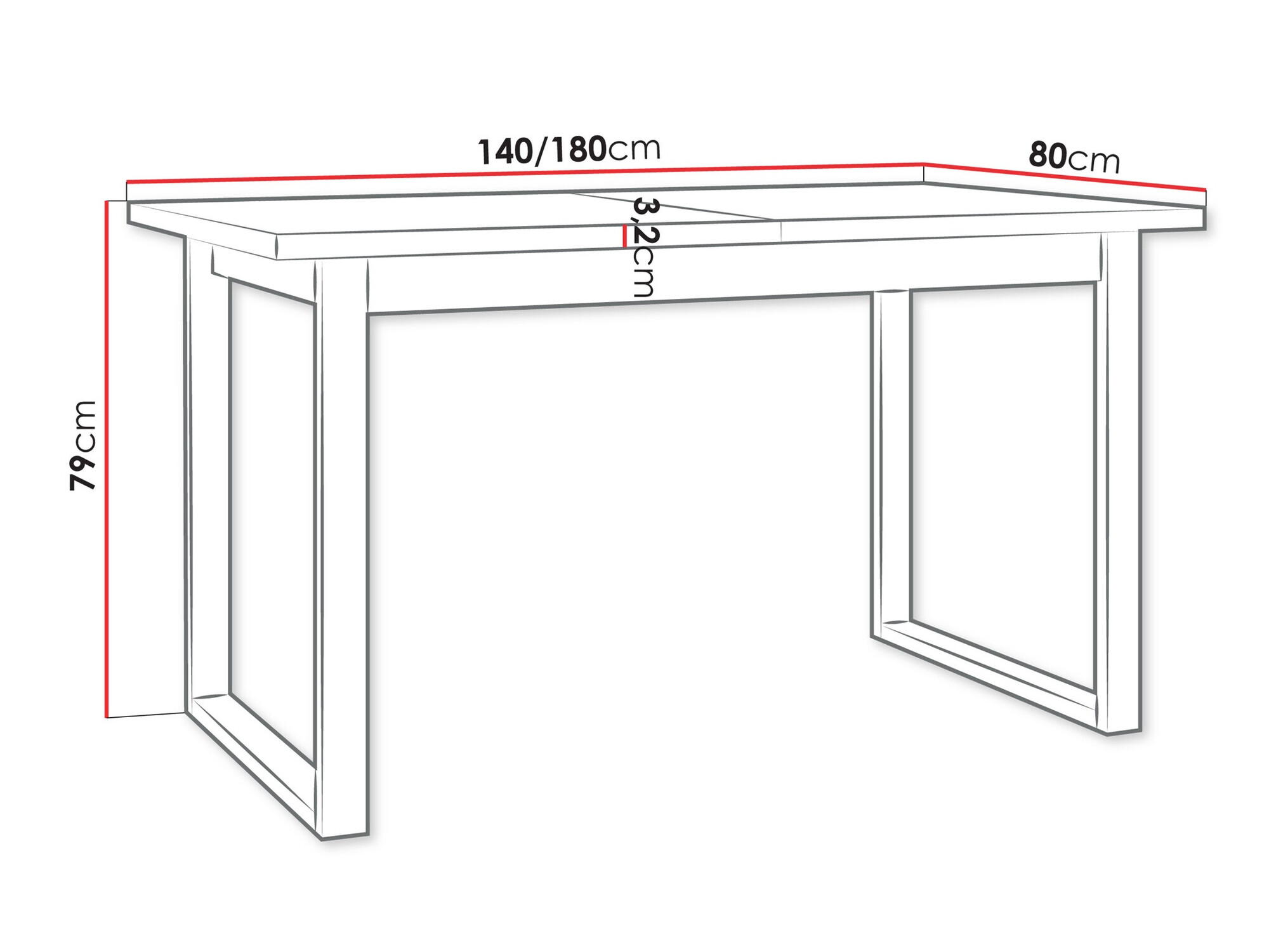 Cтол Victorville 353 (Белый + Чёрный)