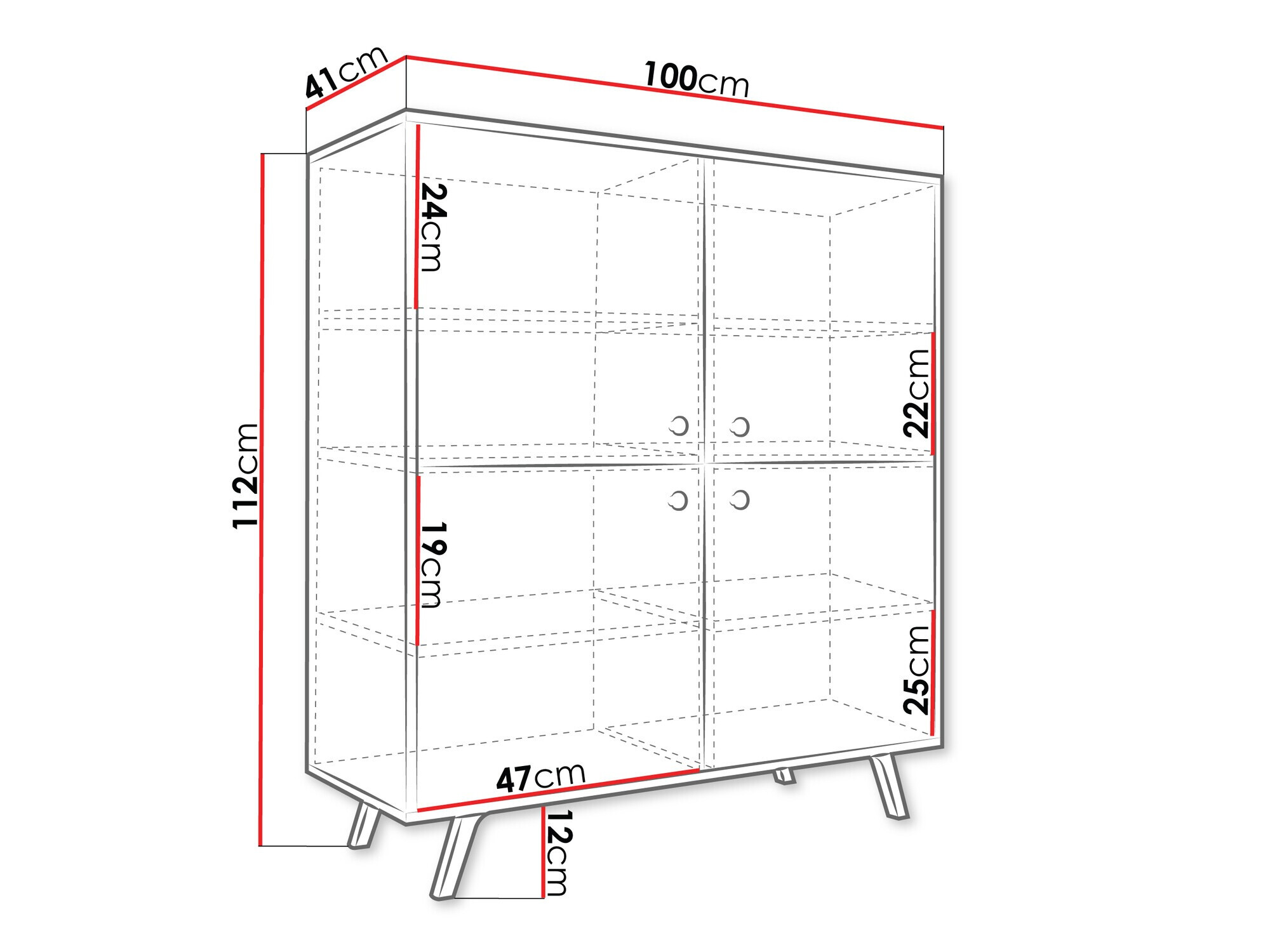 Skapis Monfera 103 (Balts)