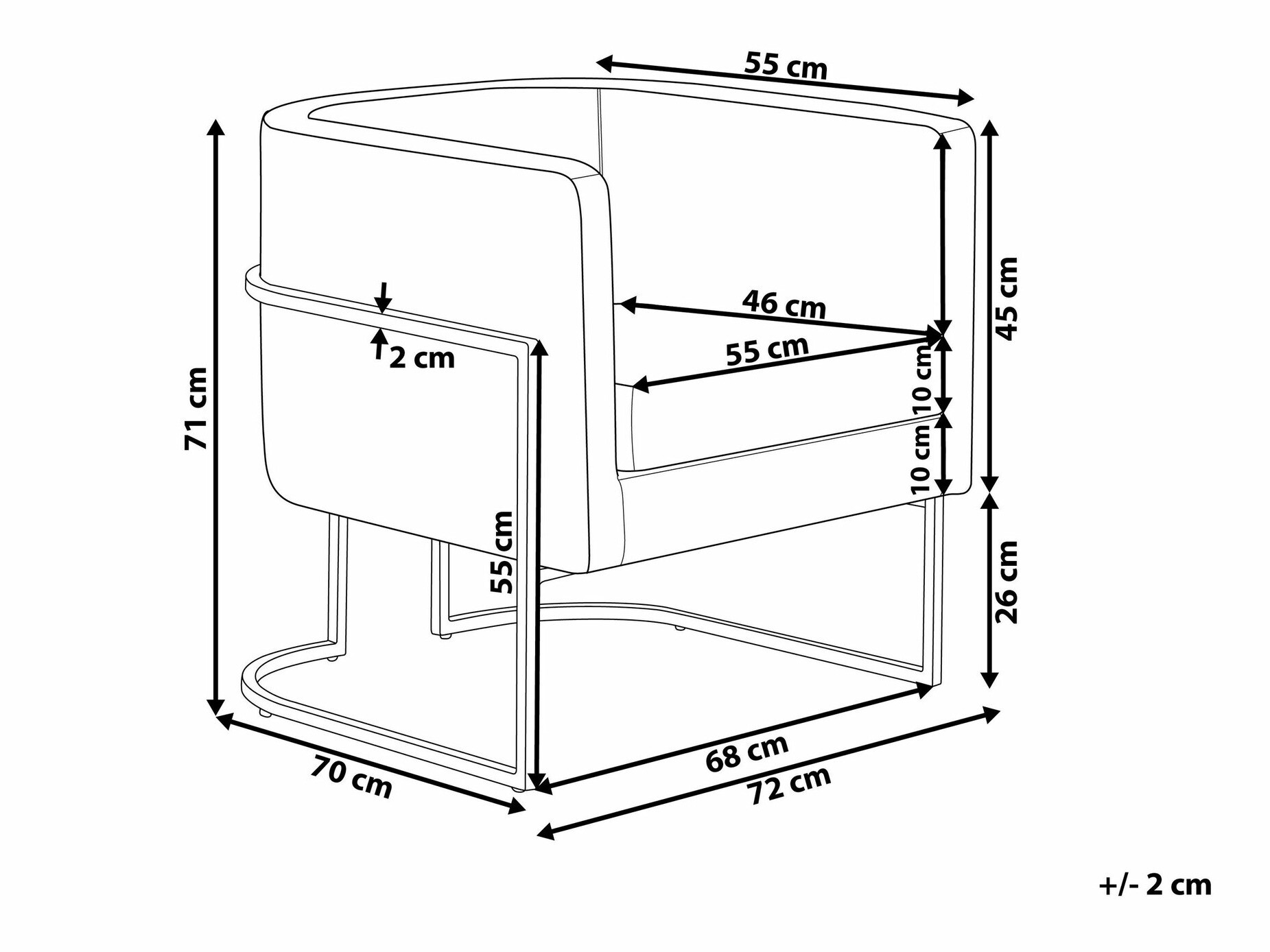 Кресло Berwyn 1231 (Чёрный)
