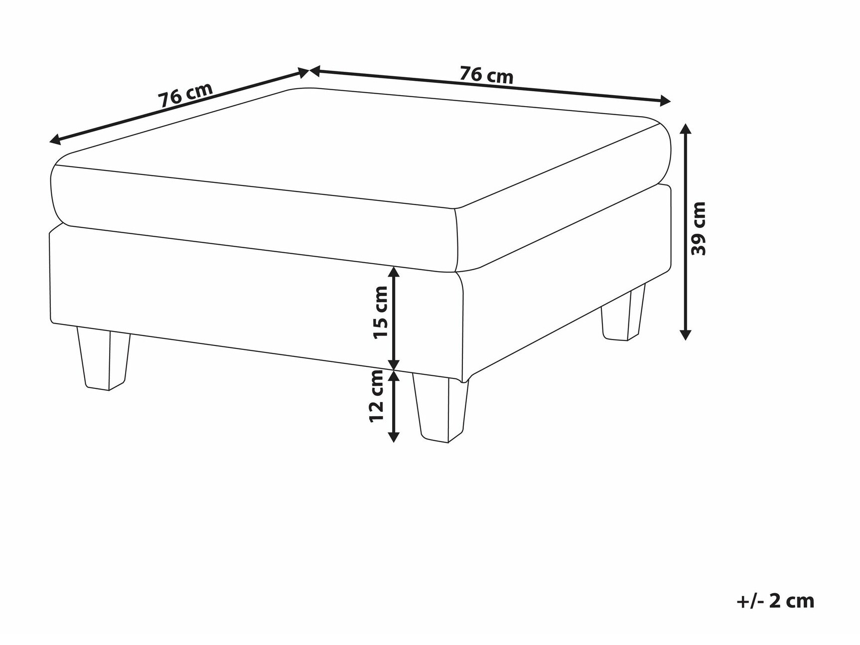 Pufs Berwyn 1815 (Pelēks)