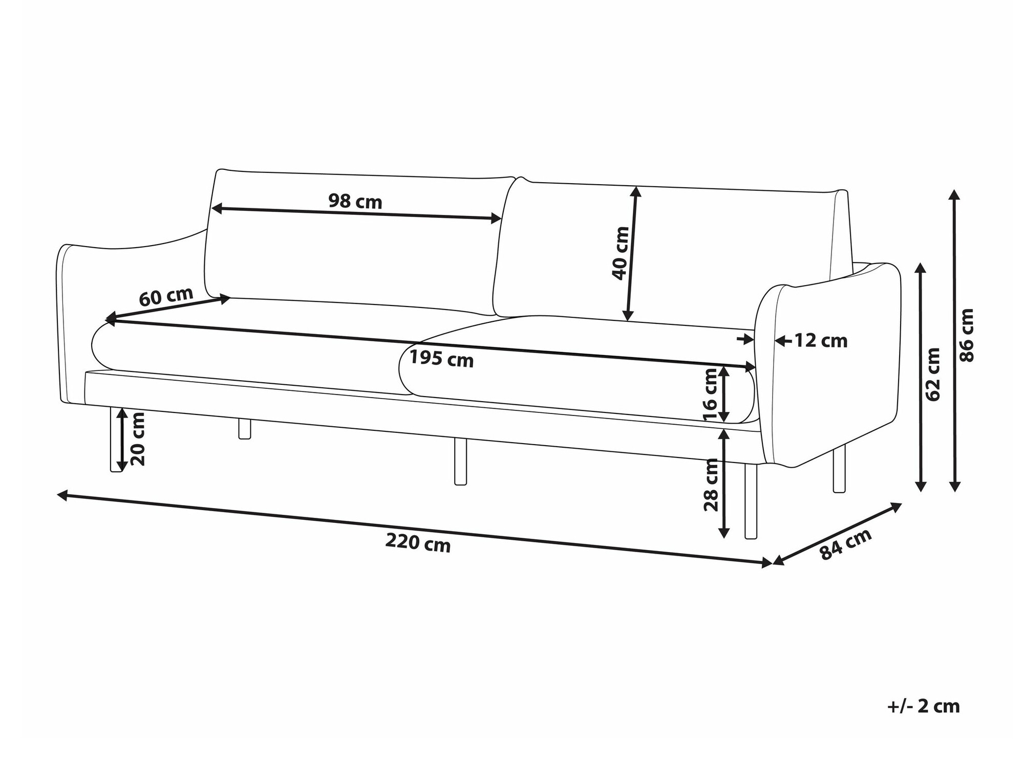 Диван Berwyn 1823 (Светло-коричневый)