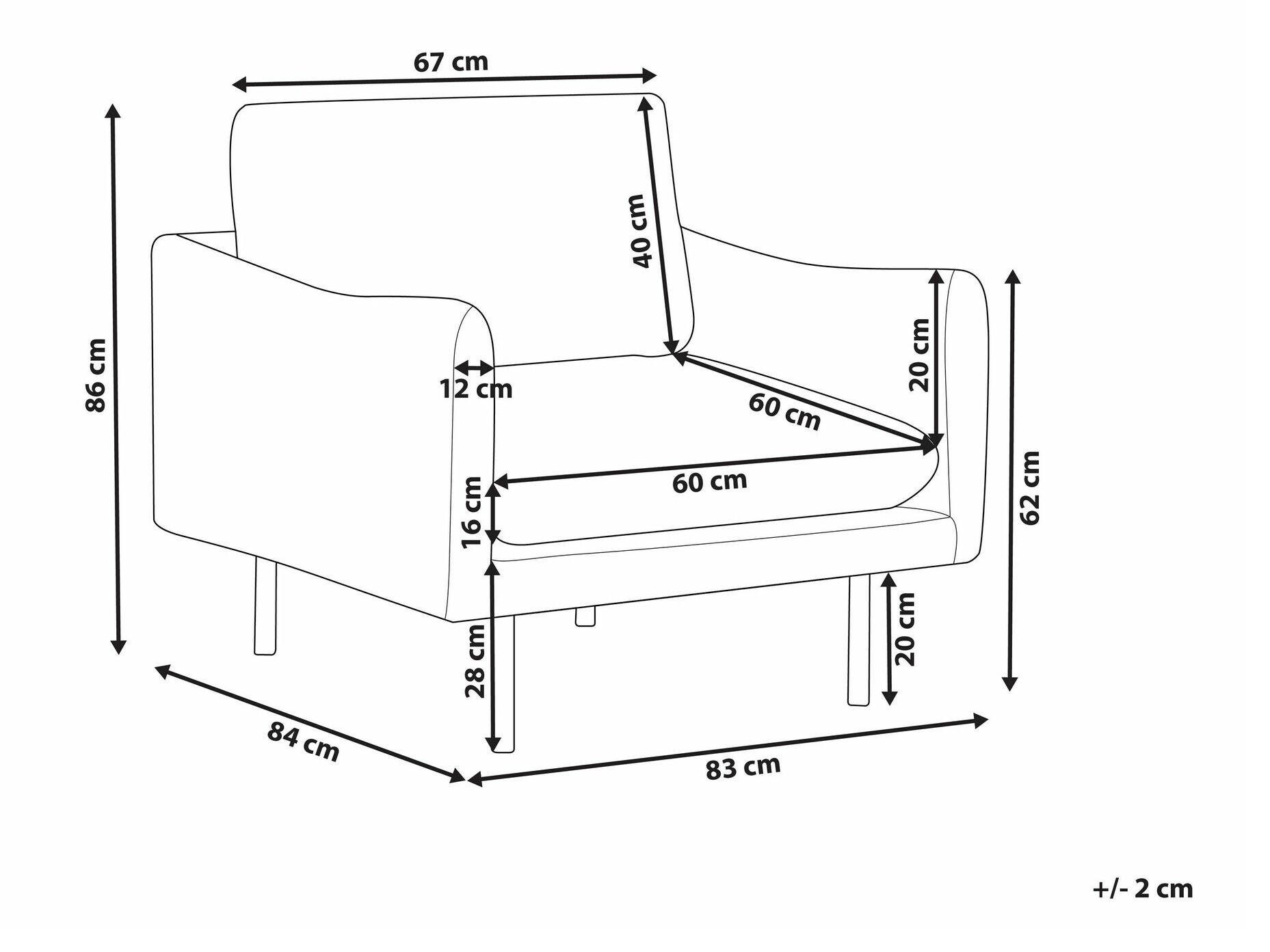 Krēsls Berwyn 1822 (Bēšs)