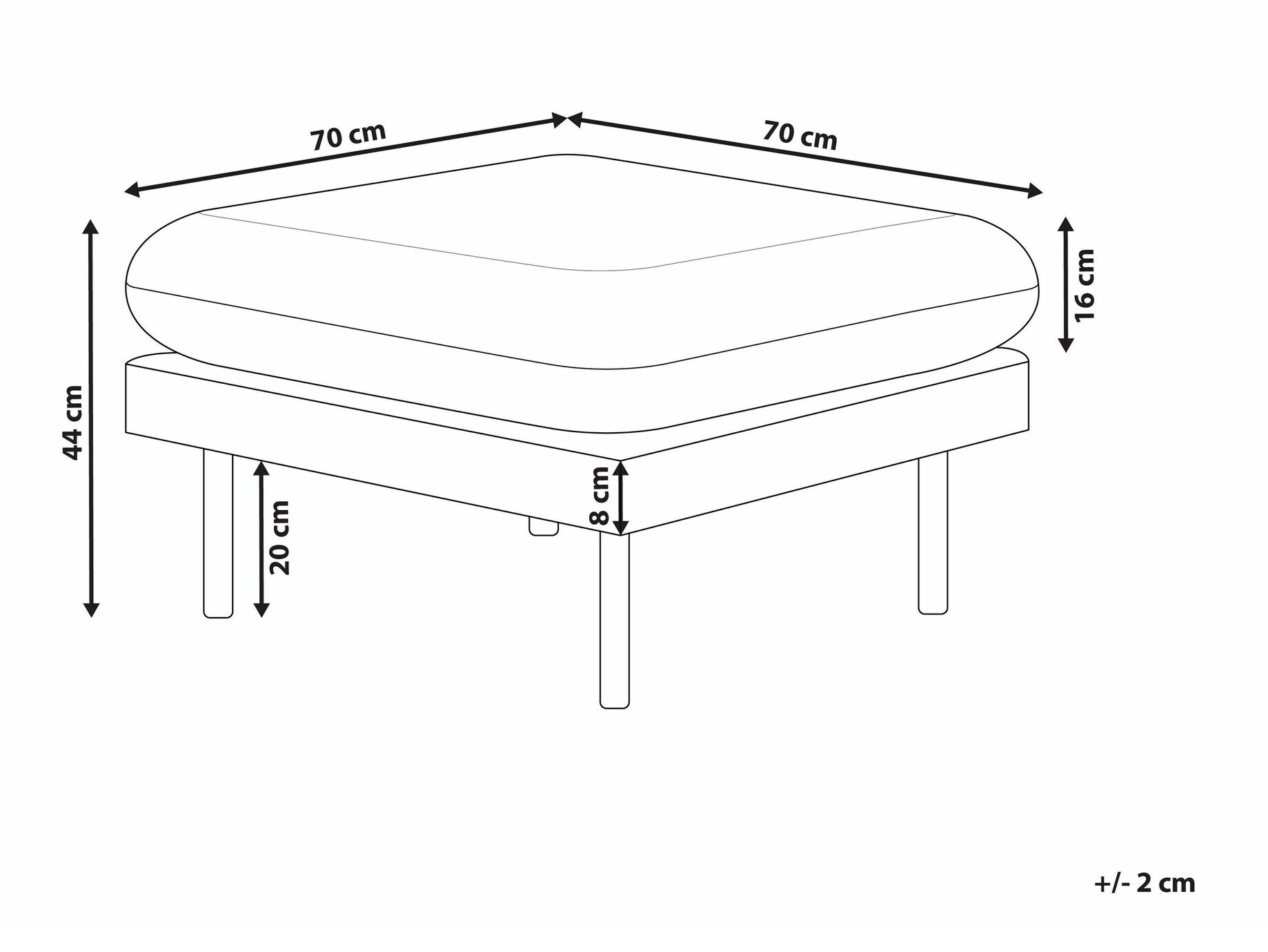 Пуф Berwyn 1824 (Серый)