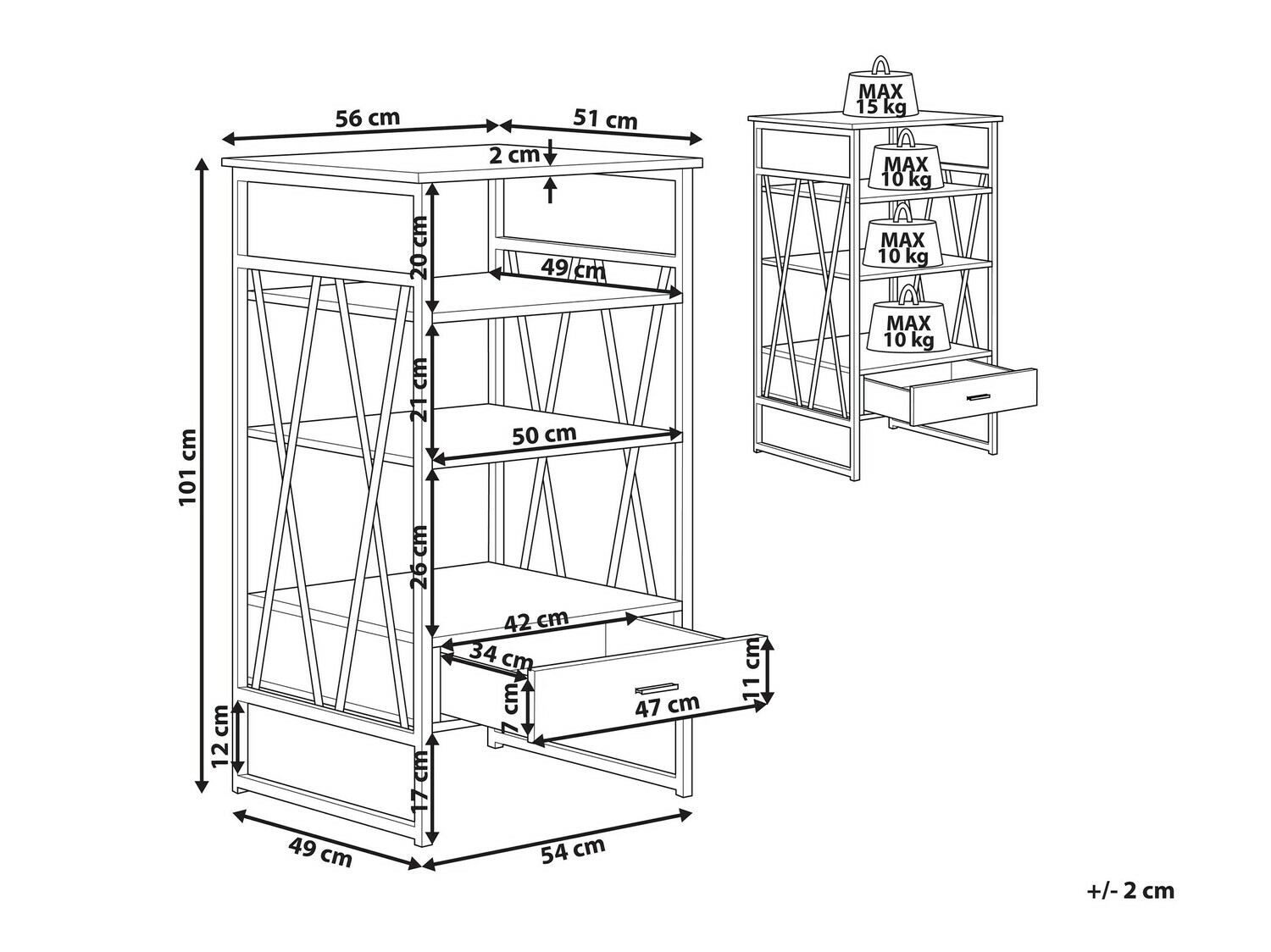 Plaukts Berwyn 105 (Gaišs koks)