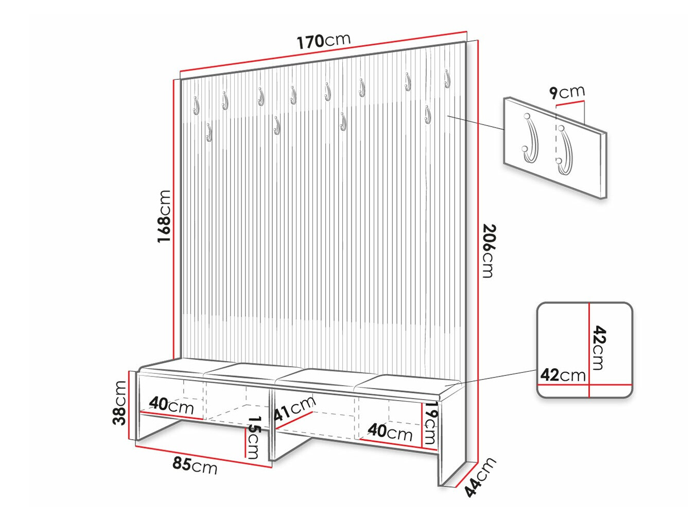 Priekšnama komplekts Donio V (Artisan ozols + Manila 02)