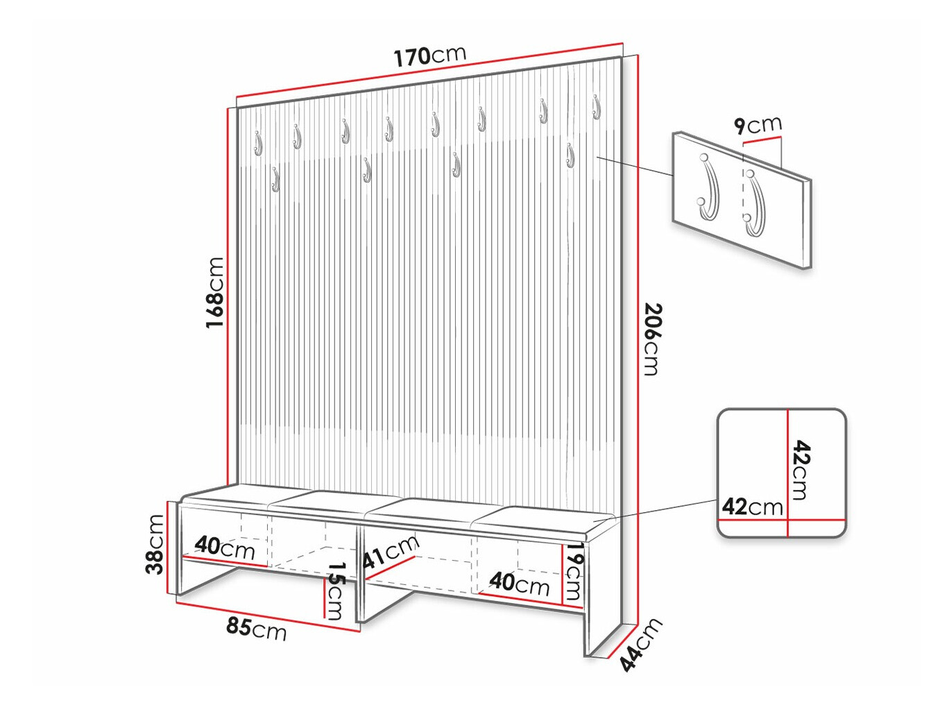 Priekšnama komplekts Hartford 485 (Artisan ozols + Manila 11)