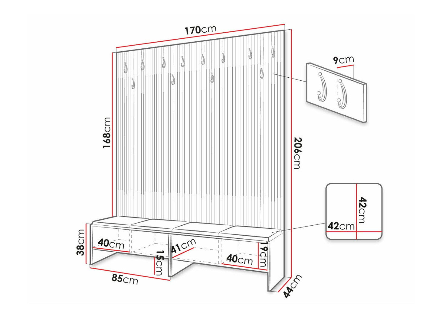 Priekšnama komplekts Hartford 485 (Artisan ozols + Manila 35)