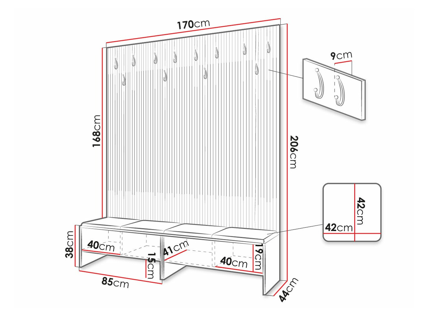 Прихожая Hartford 485 (Artisan дуб + Manila 09)