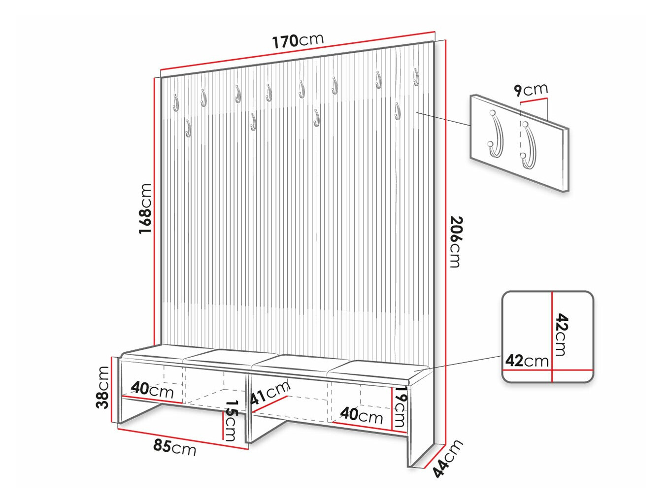 Прихожая Hartford 485 (Artisan дуб + Manila 26)