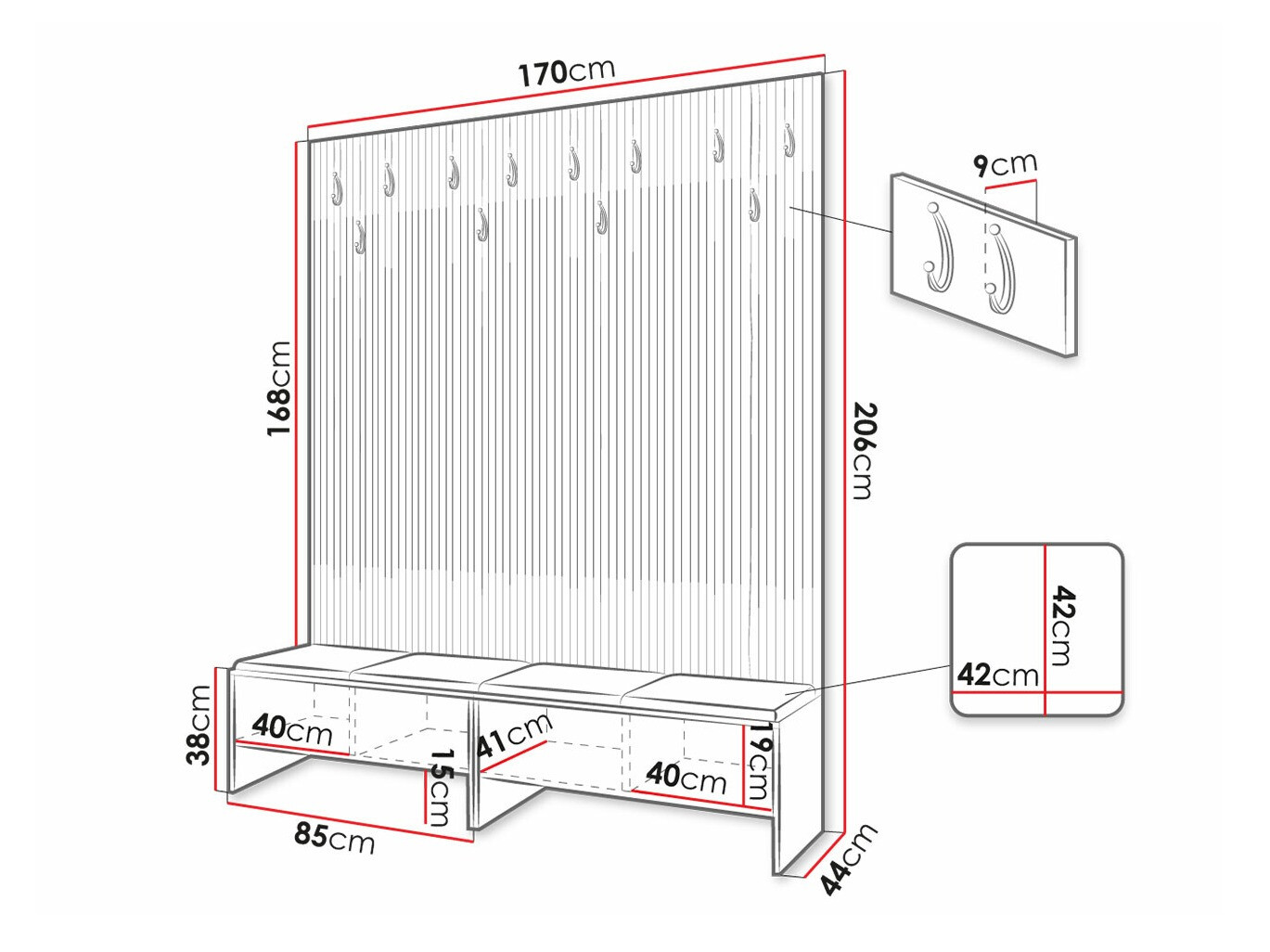 Прихожая Hartford 485 (Artisan дуб + Soft 011)