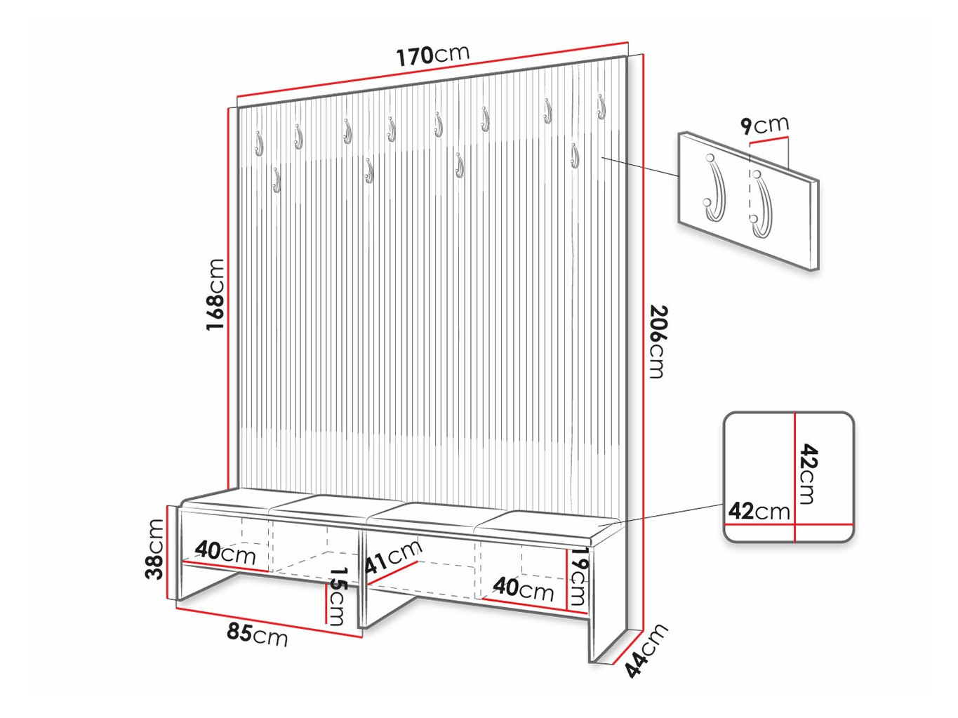 Прихожая Hartford 485 (Artisan дуб + Soft 017)