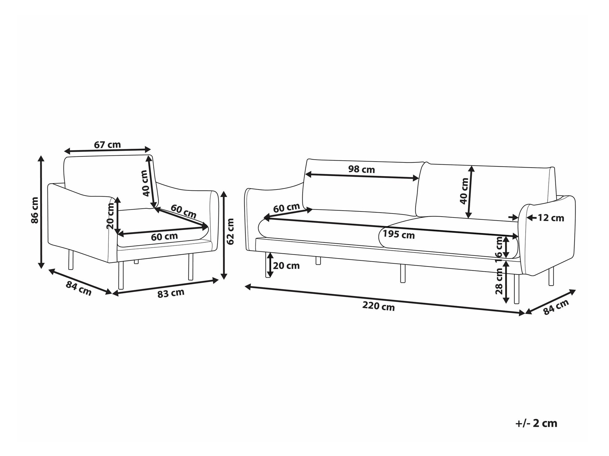 Комплект мягкой мебели Berwyn 1827 (Светло-коричневый)