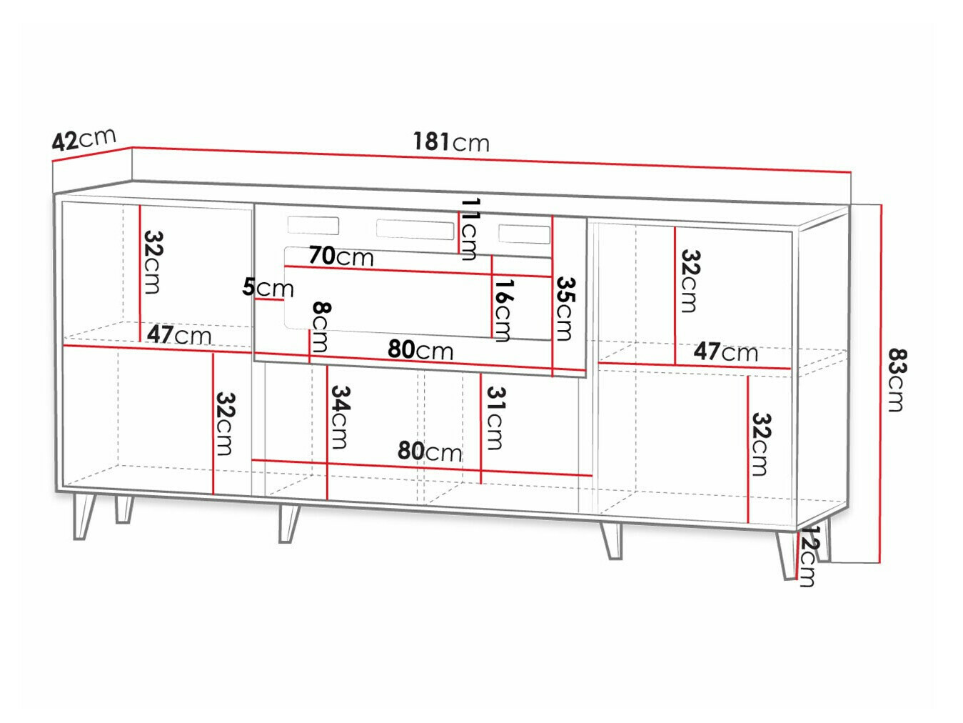 Шкафчик Levmari 104 (Белый + Чёрный)