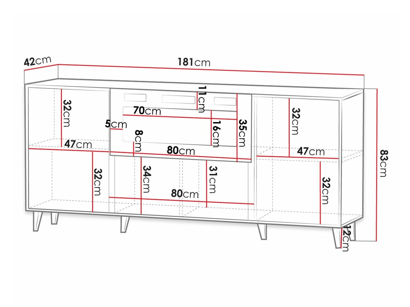 Шкафчик Levmari 104 (Чёрный + Золотой)
