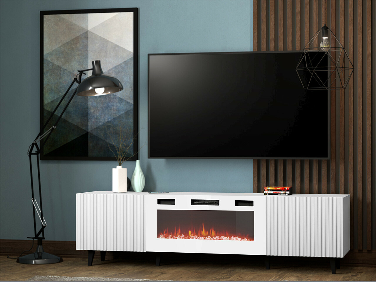 TV galds Dicto II (Balts + Melns)