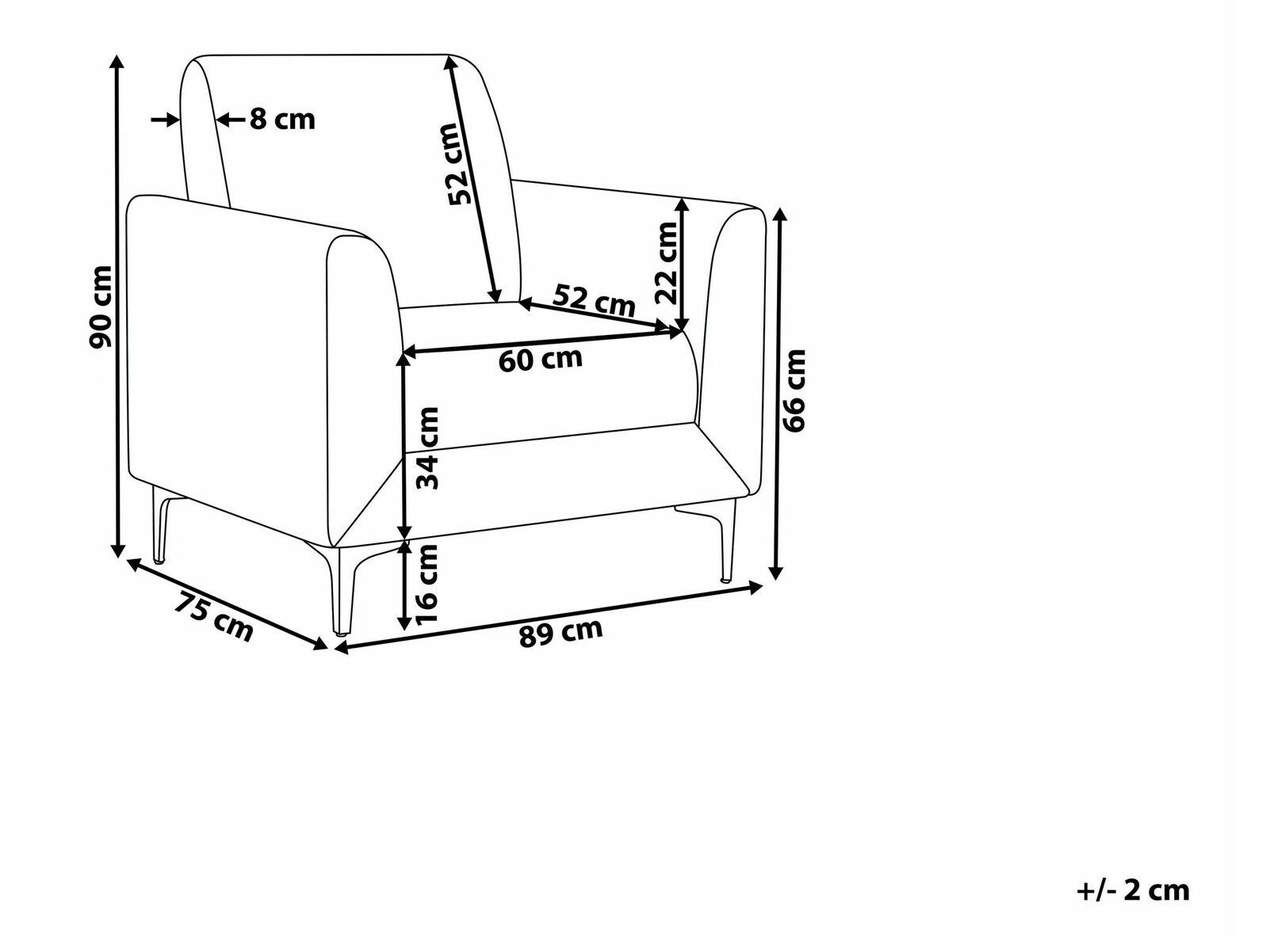 Кресло Berwyn 1832 (Чёрный)