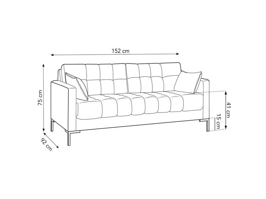 Dīvāns Lormelo 100 (Bluvel 06)