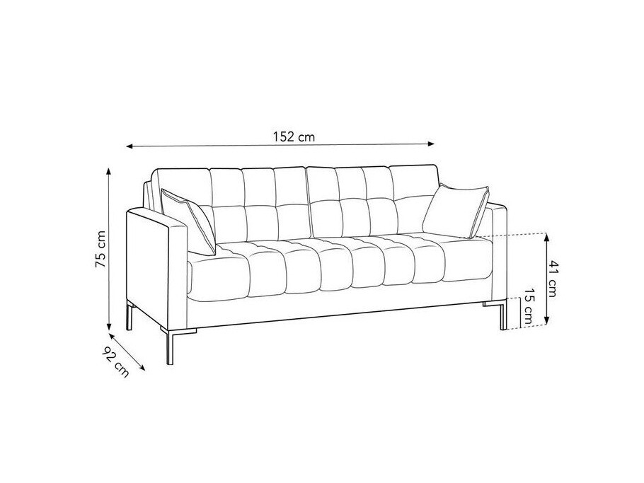 Dīvāns Lormelo 100 (Bluvel 13)