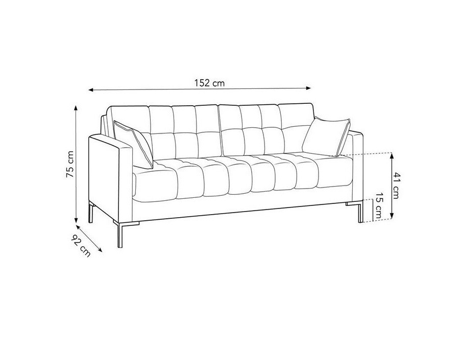 Dīvāns Lormelo 100 (Bluvel 19)