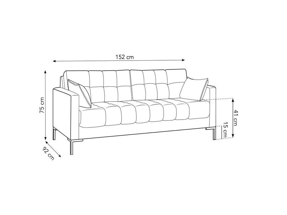 Dīvāns Lormelo 100 (Bluvel 28)