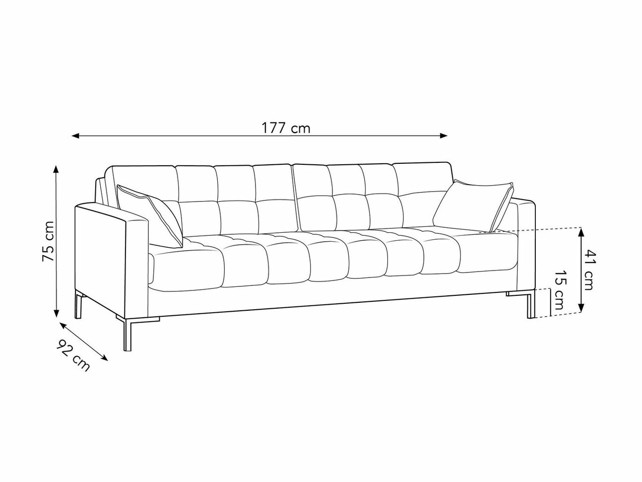 Dīvāns Lormelo 101 (Bluvel 22)