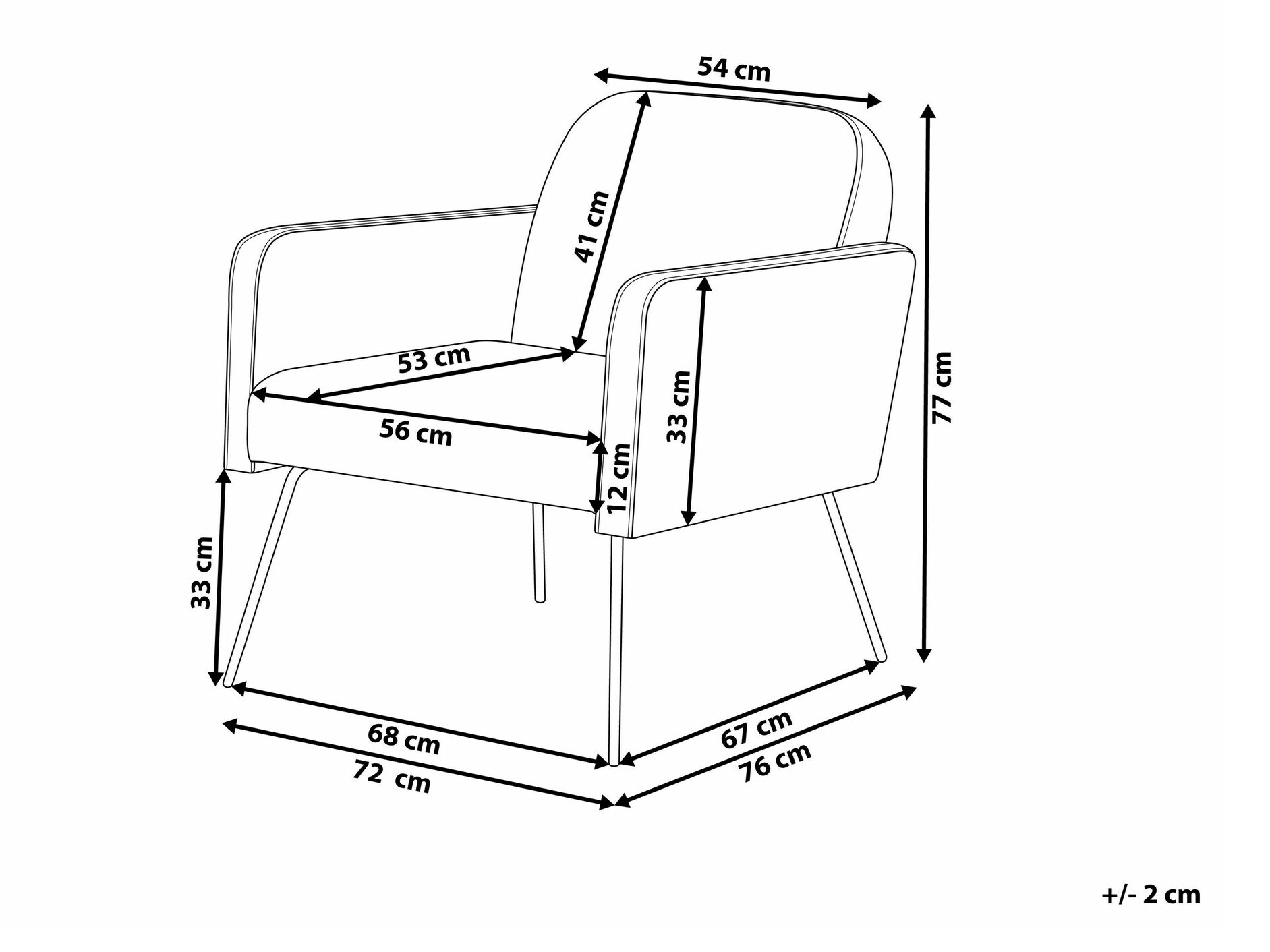 Krēsls Berwyn 1234 (Gaiši brūns)
