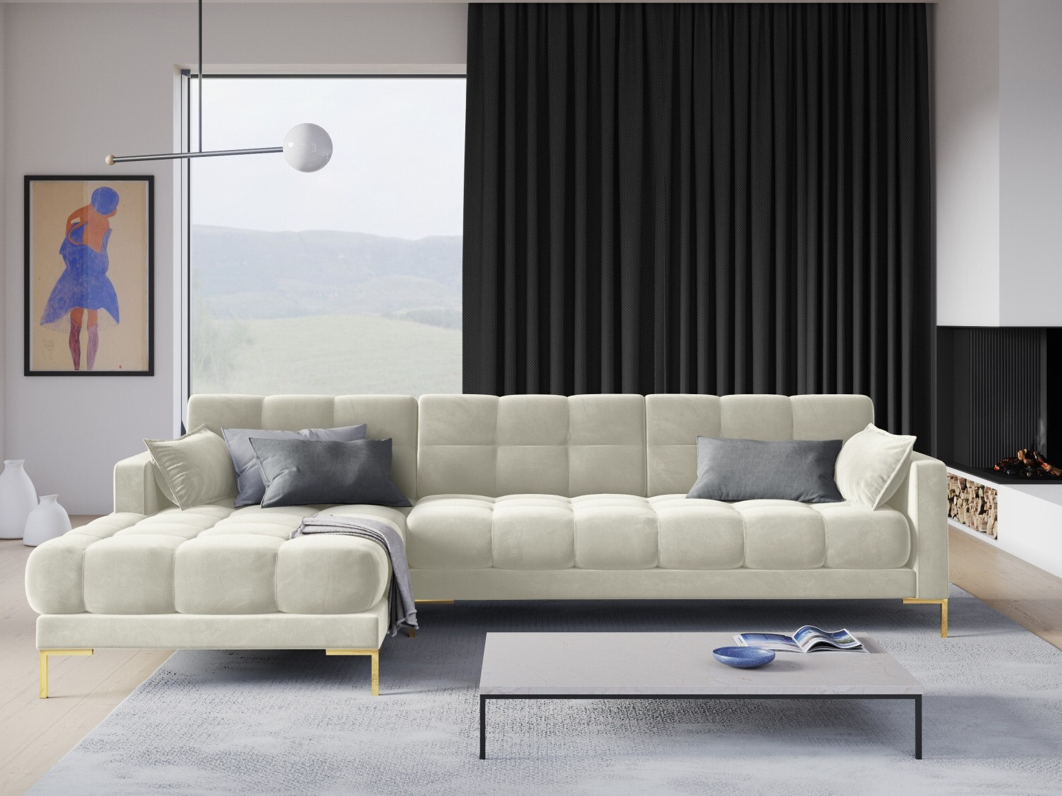 Stūra dīvāns Lormelo 103 (Kreisais)