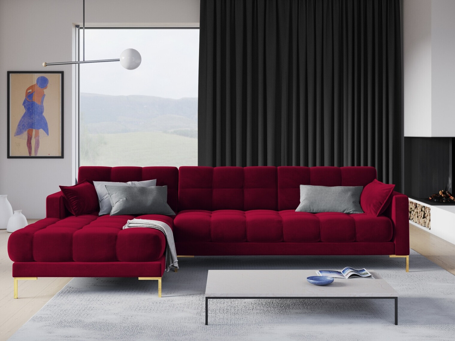 Stūra dīvāns Lormelo 103 (Kreisais)